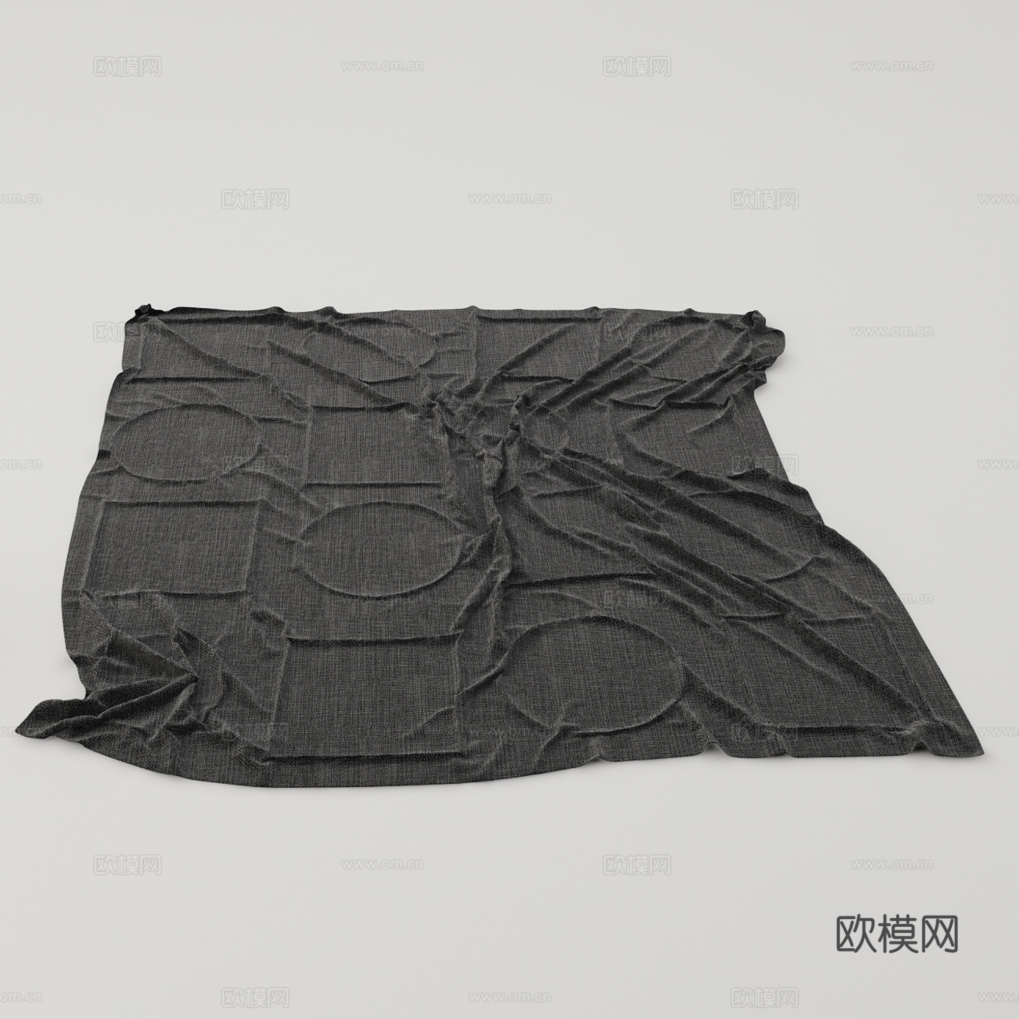 现代地毯  深色地毯 绵麻地毯3d模型
