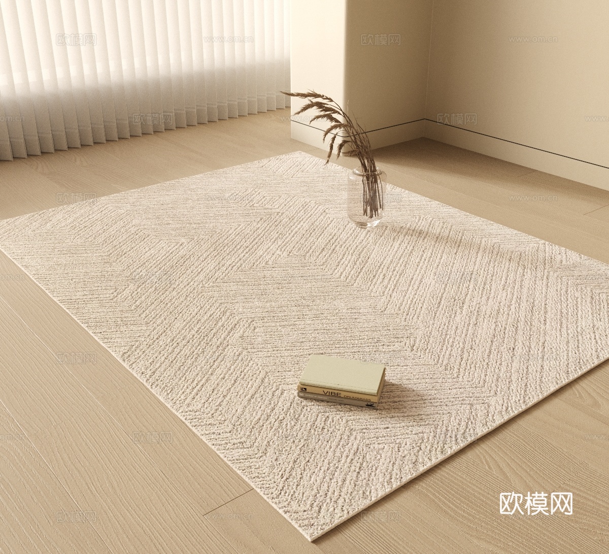 现代地毯 条纹地毯 抽象地毯 方形地毯 客厅地毯 毛绒地毯3d模型