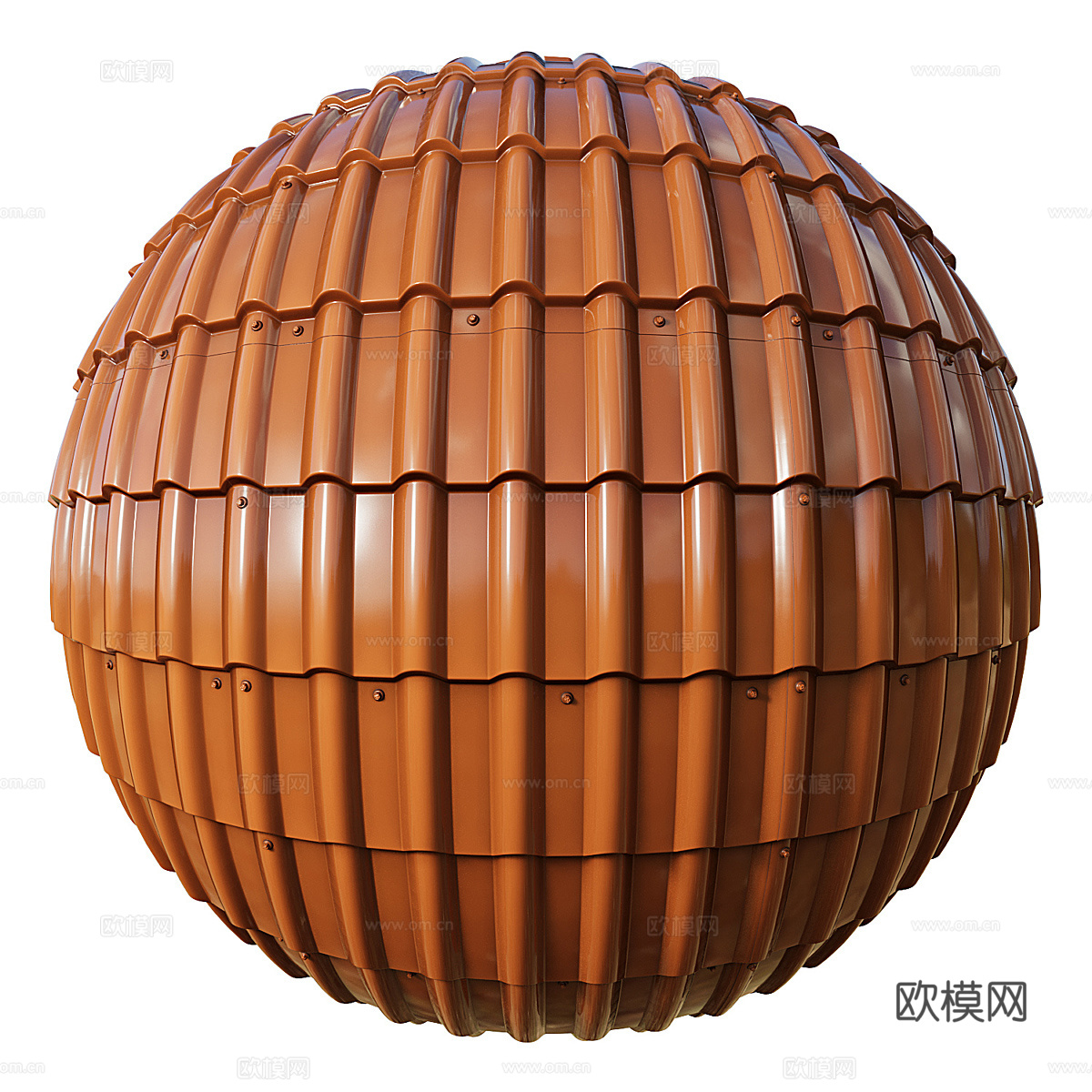 现代金属瓦 彩钢瓦材料3d模型