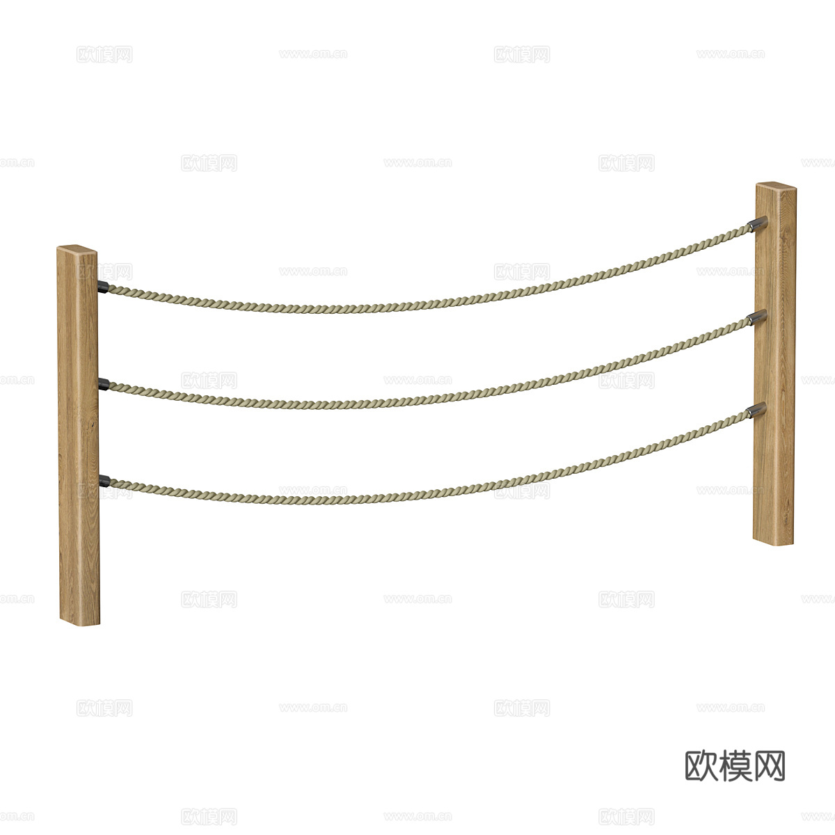 现代绳索 绳索围栏构造器3d模型