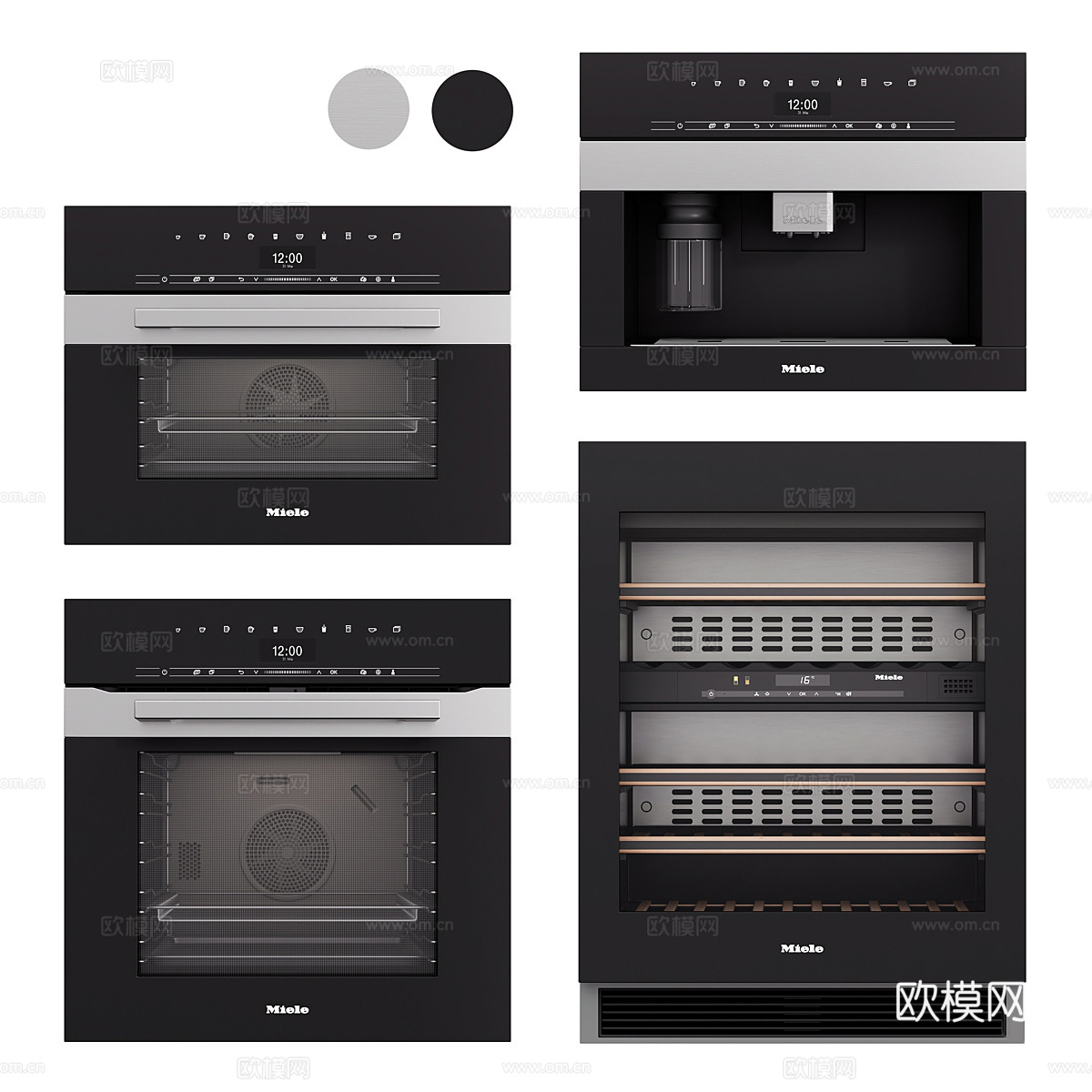 现代意式德国美诺 Miele 厨房电器3d模型