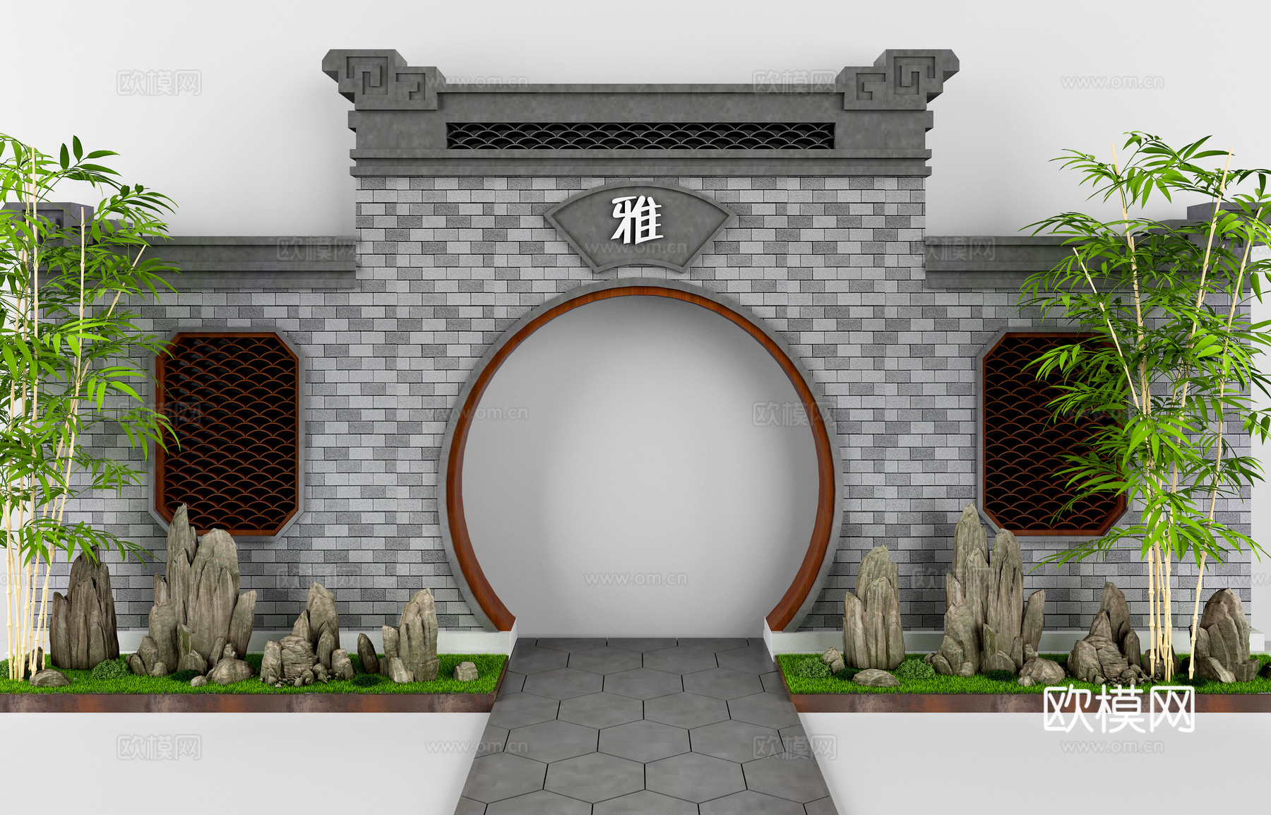 新中式园艺小品3d模型