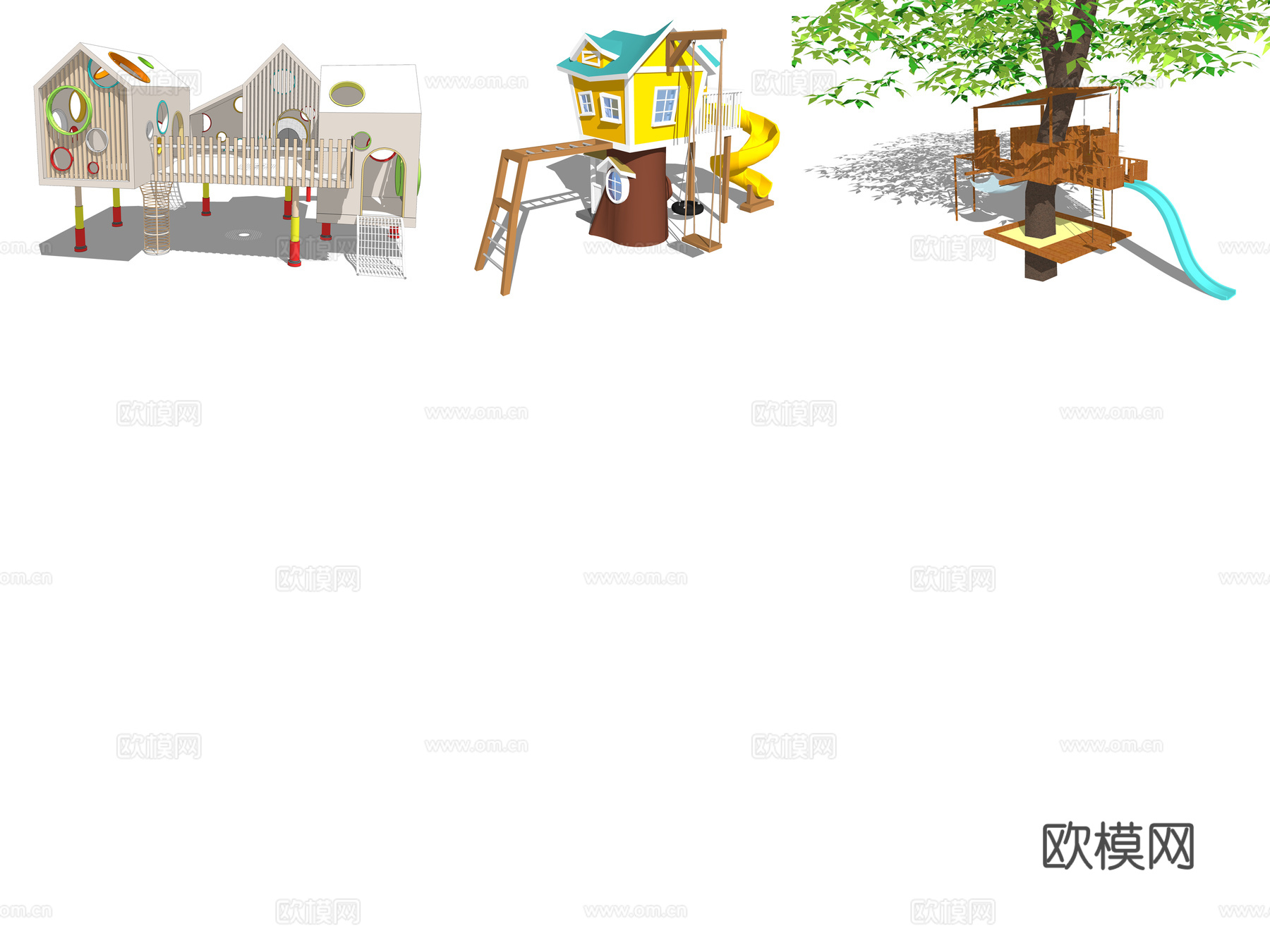 现代创意景观树屋小品su模型下载