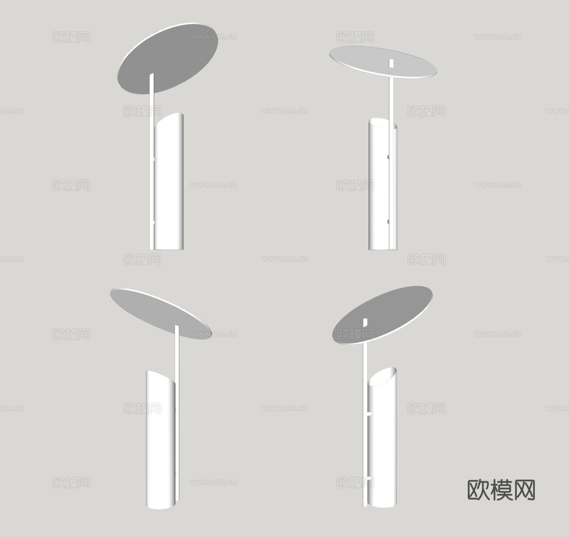 现代轻奢台灯su模型下载