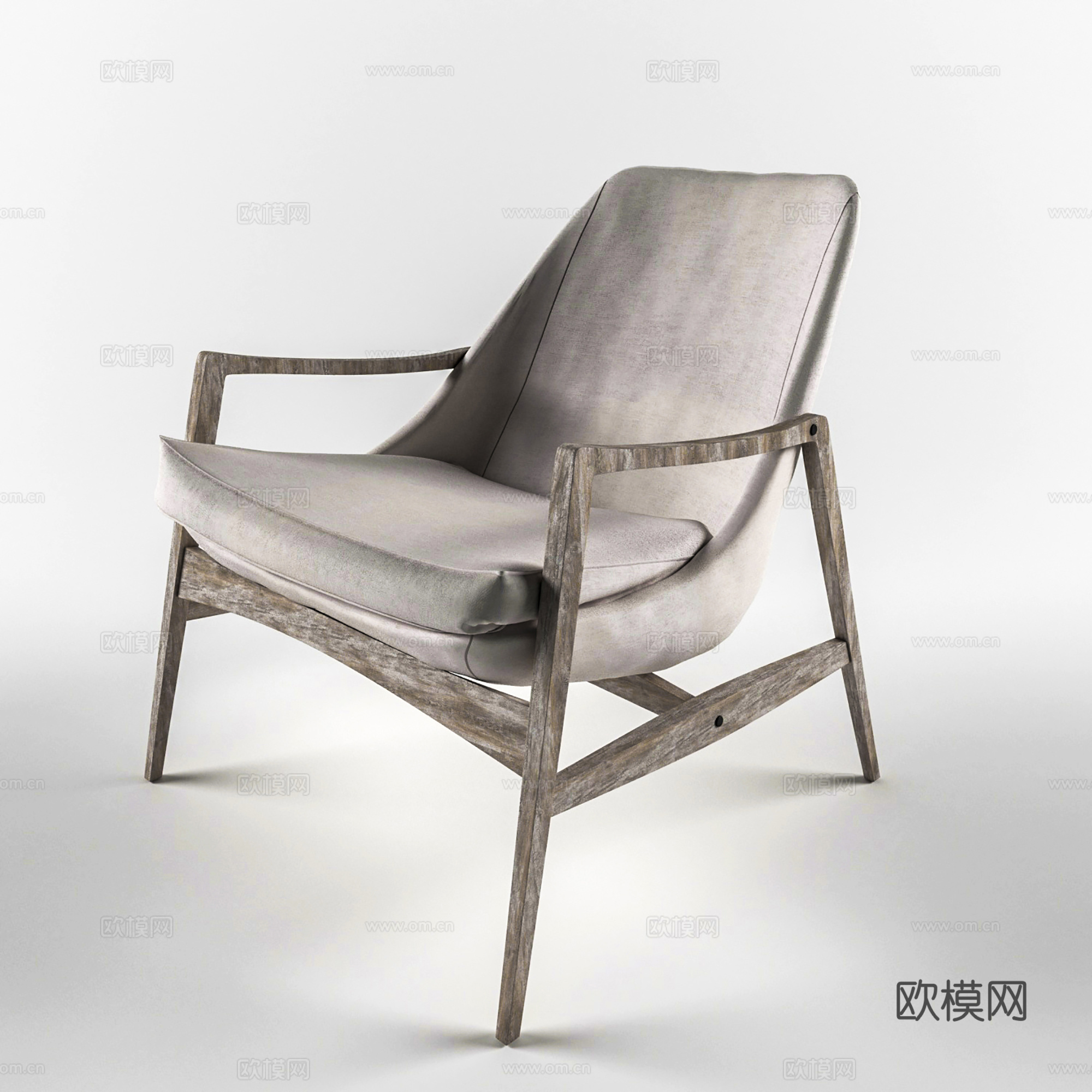 现代休闲椅 布椅 书椅 单椅3d模型
