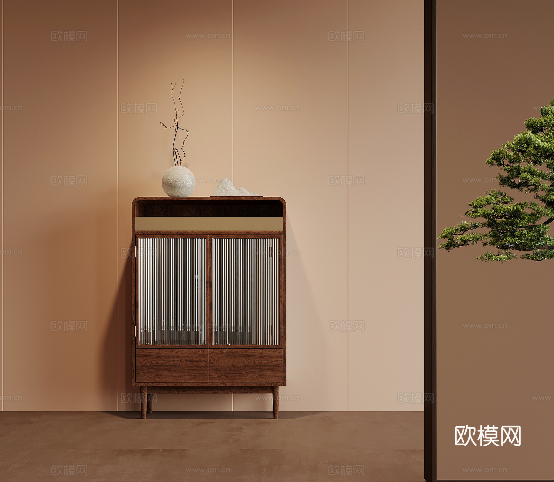 07餐边柜 新中式餐边柜 边柜 斗柜3d模型
