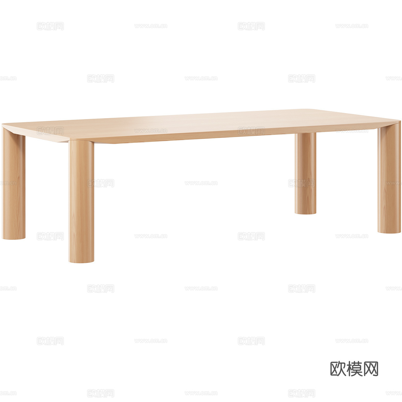 Midj 现代餐桌 北欧餐桌 原木餐桌 极简餐桌 长方形餐桌3d模型