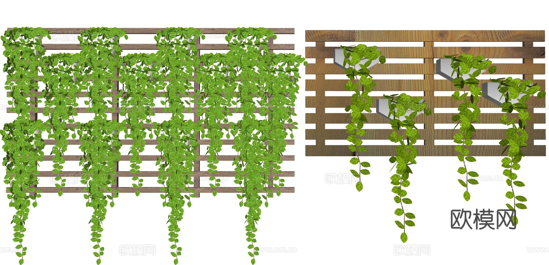 现代绿植花架su模型下载