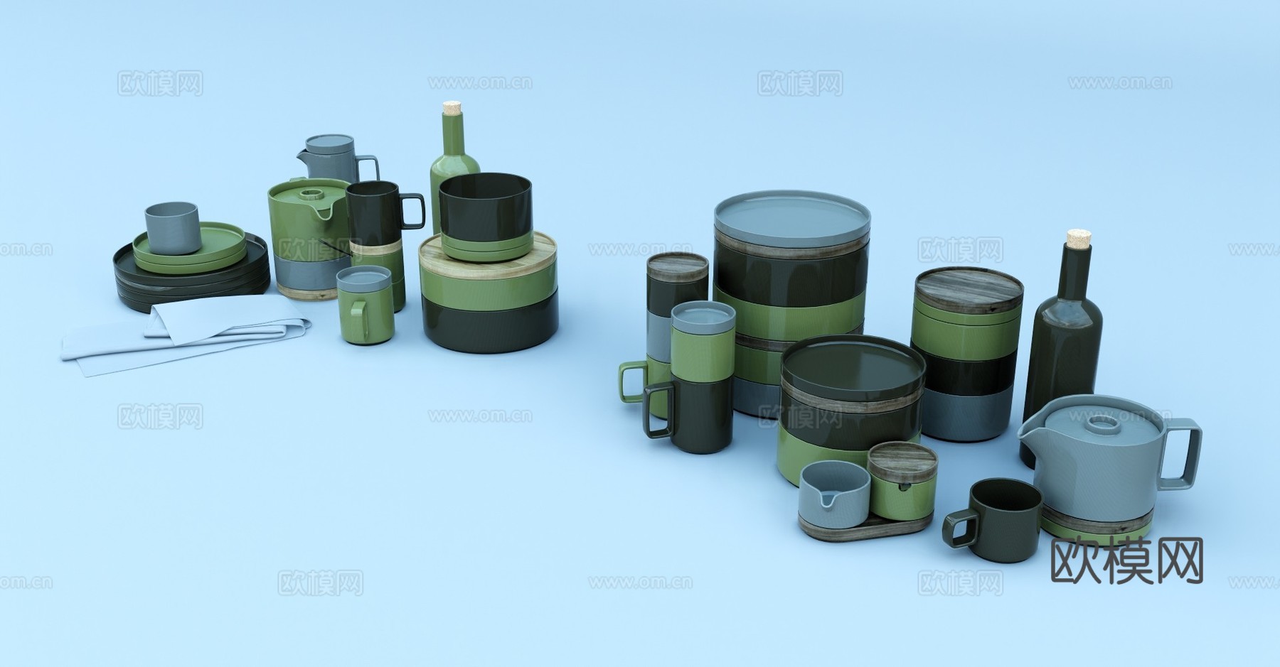 现代杯子陶瓷器皿su模型下载