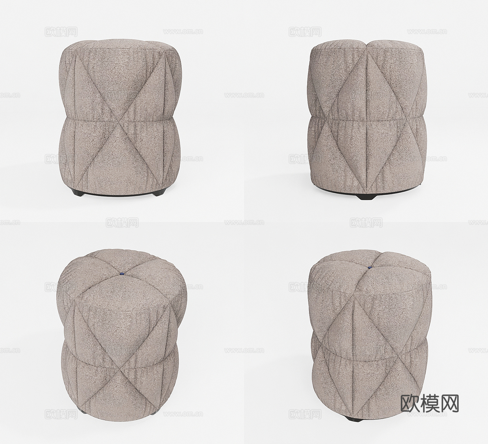 现代布艺凳子su模型下载