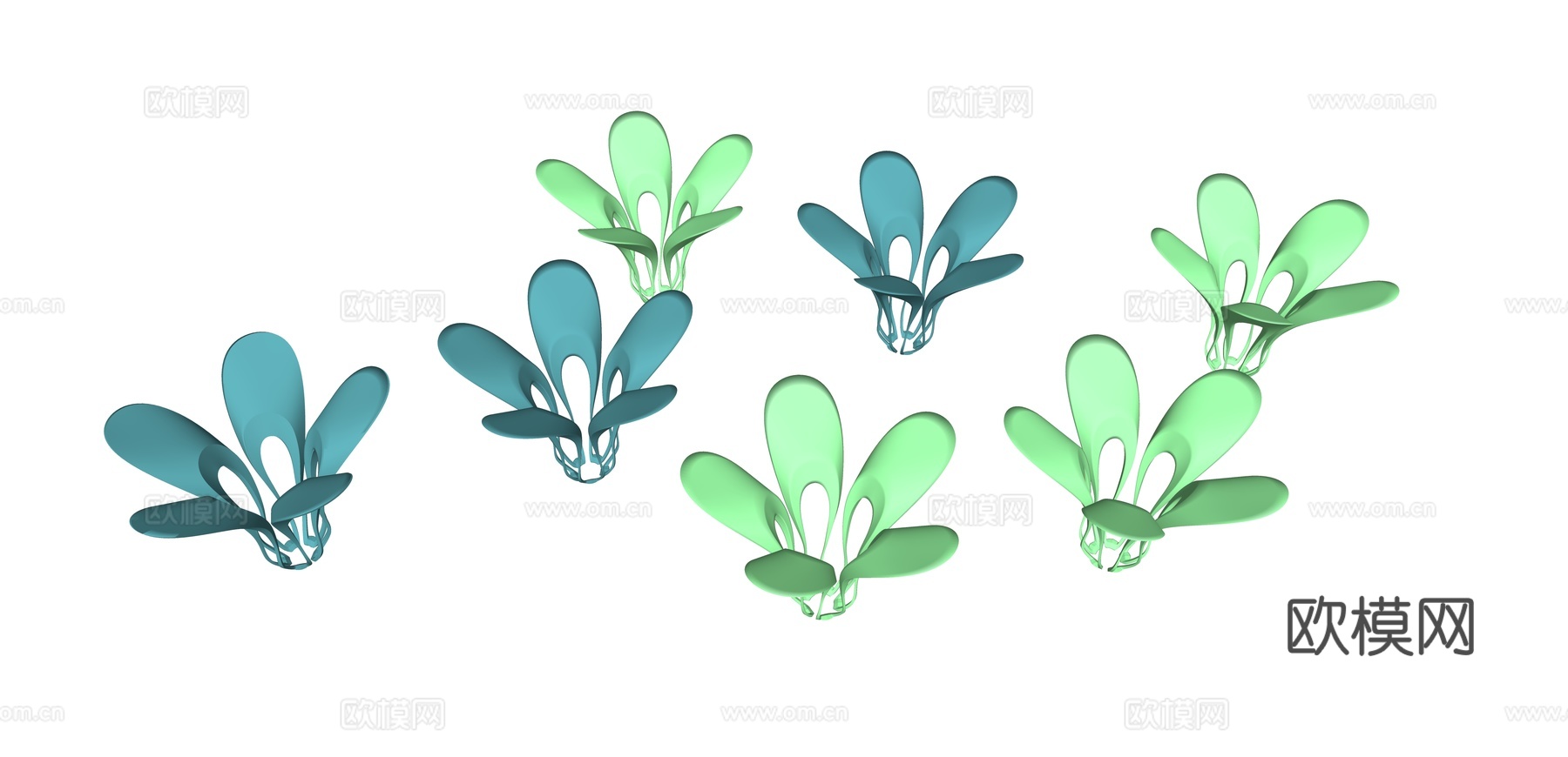 现代花灯草坪灯su模型下载