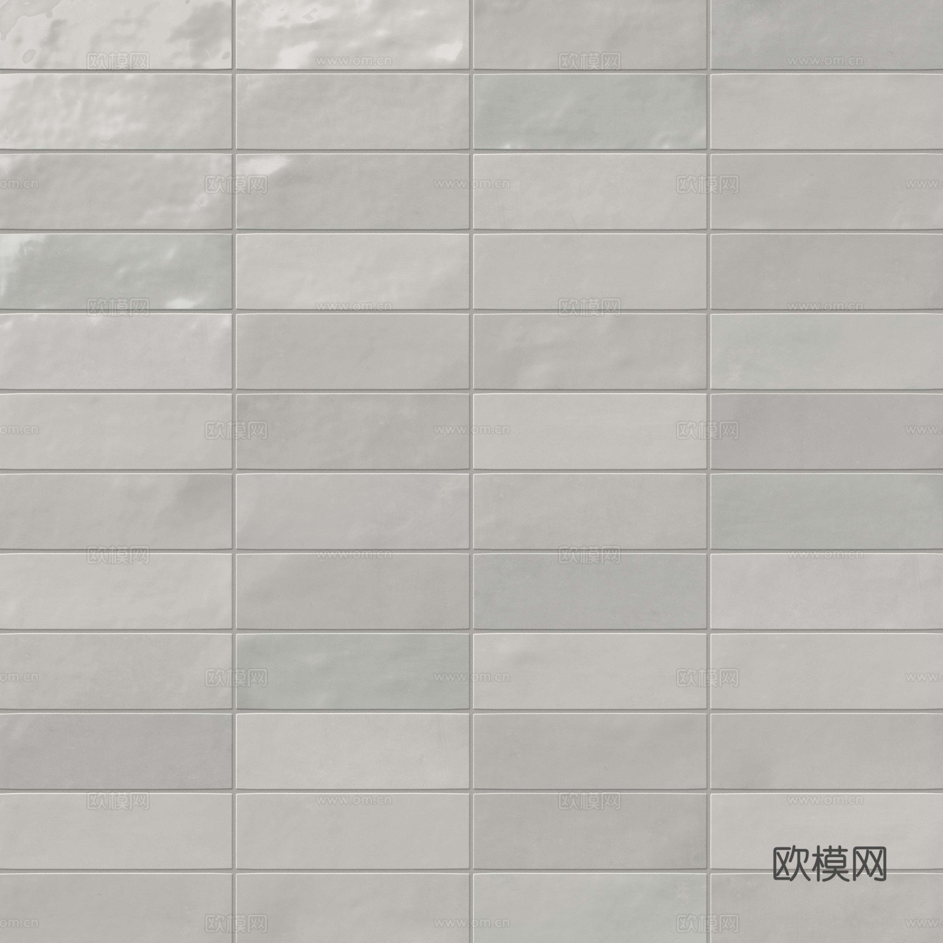 灰色光面釉面瓷砖对缝