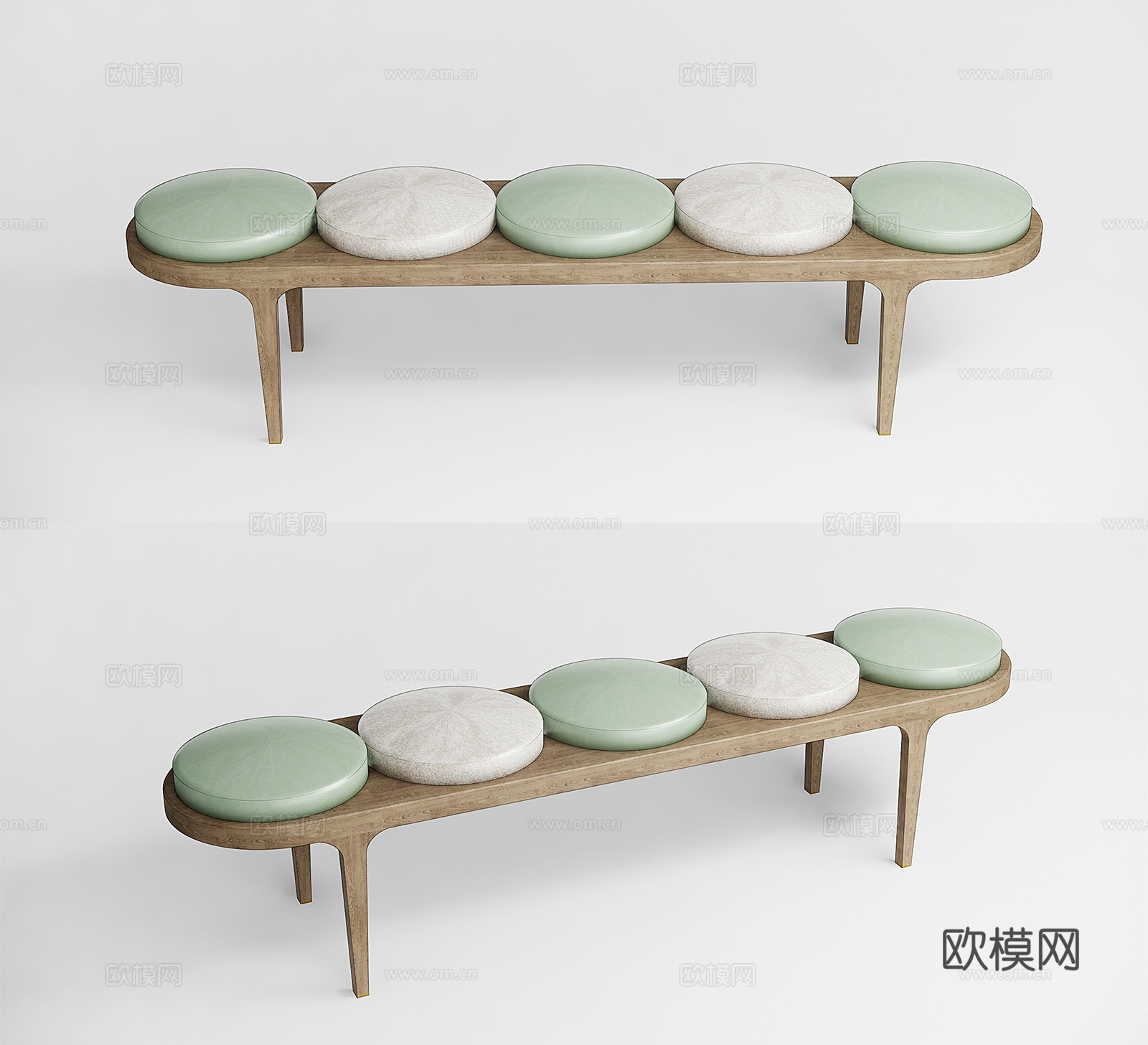 现代长凳su模型下载