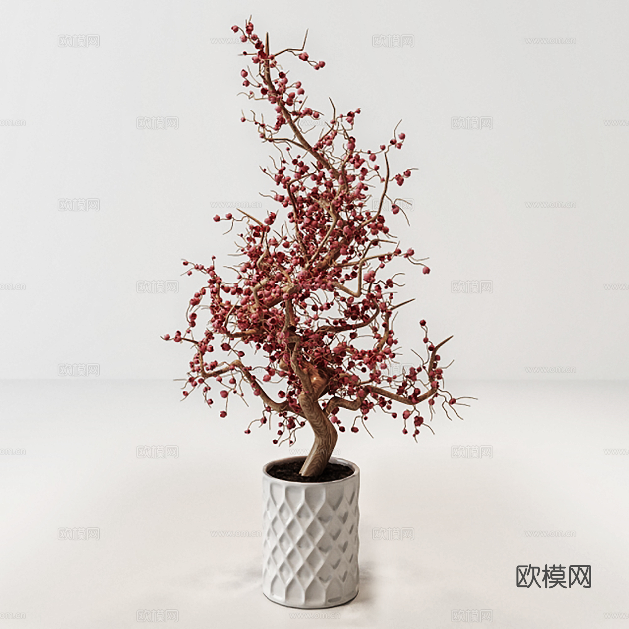 现代花瓶花艺  花瓶插花组合3d模型