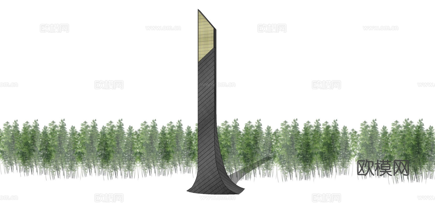 现代导视牌su模型下载