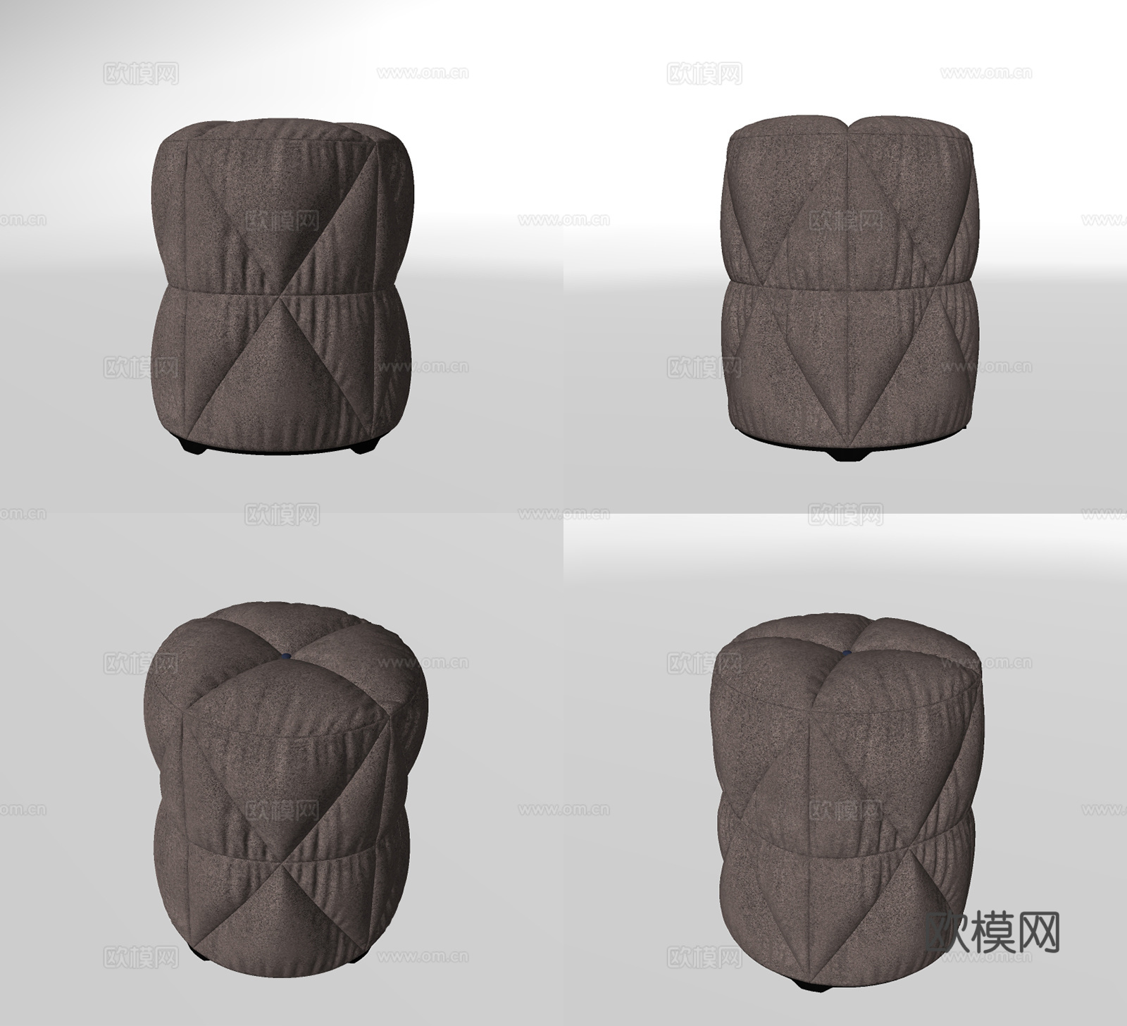 现代布艺凳子su模型下载