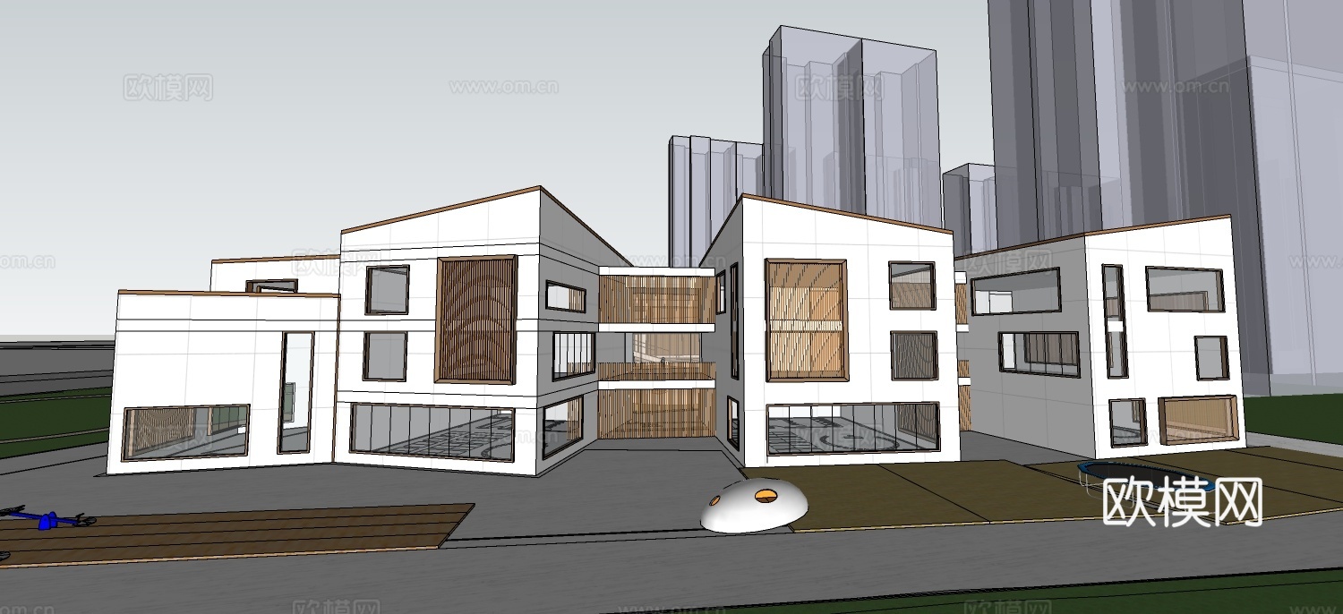 现代幼儿园su模型下载下载（渲染图7）