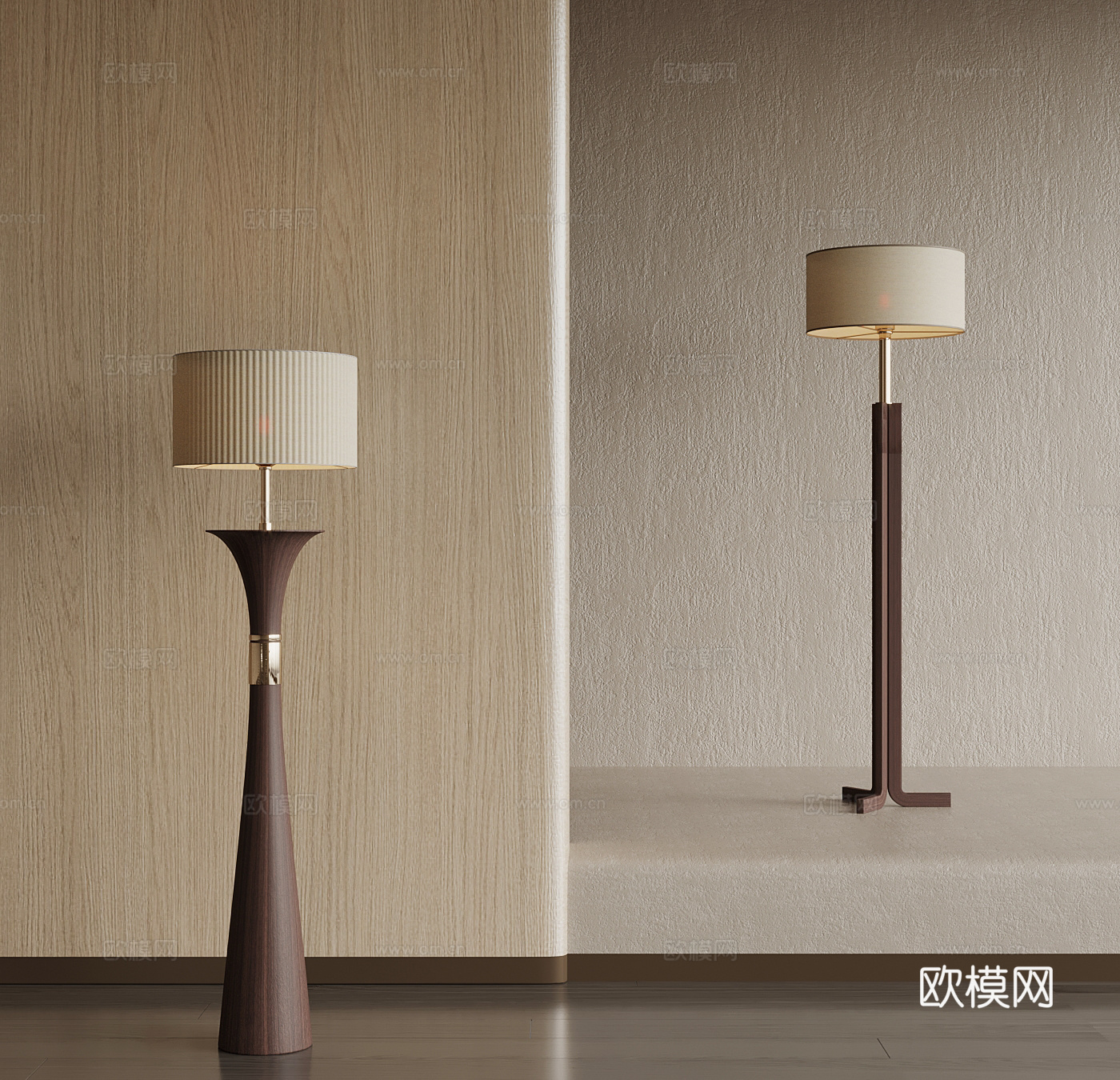 03中古风落地灯 艺术落地灯su模型