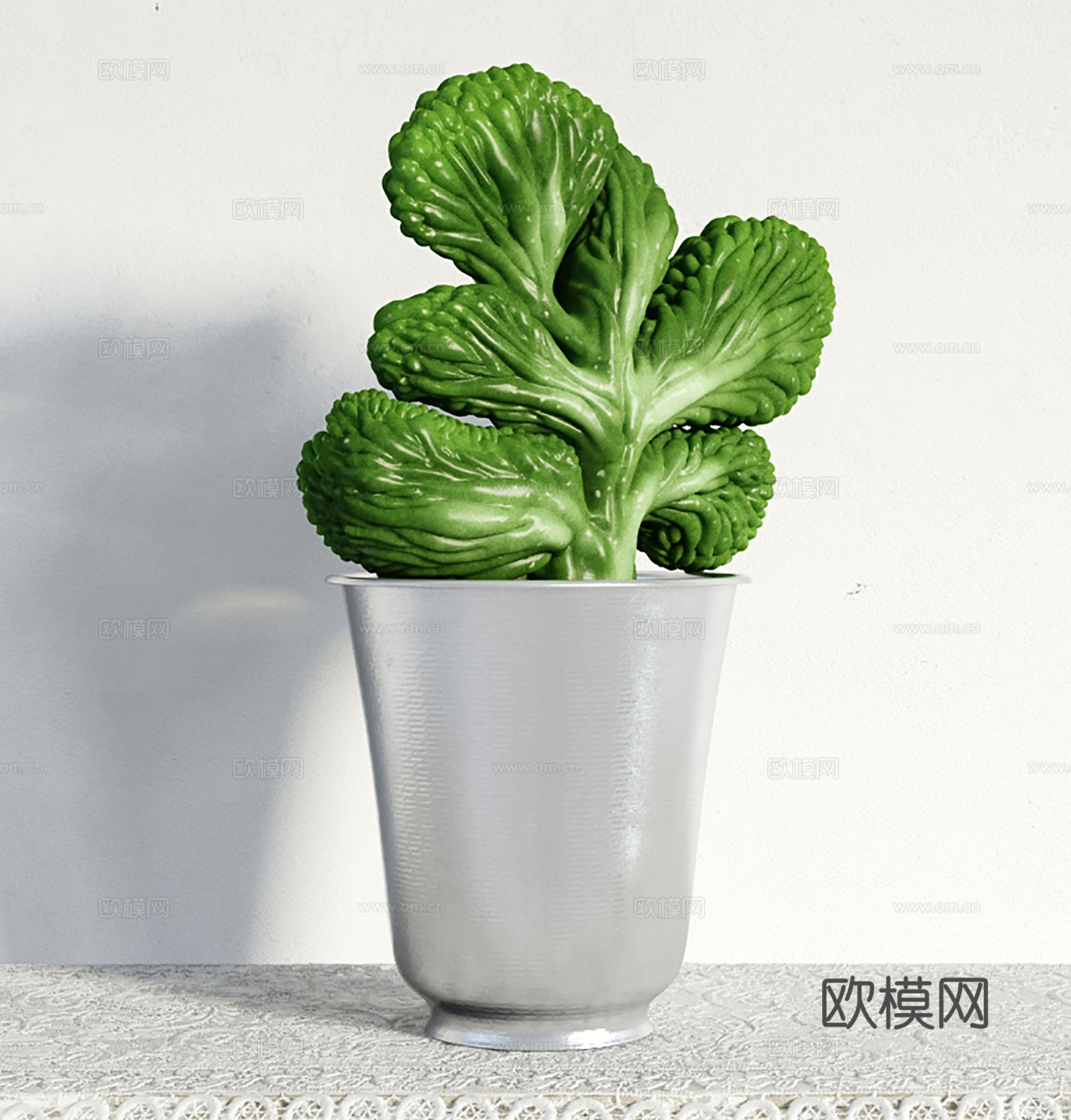 现代盆景  绿植盆栽3d模型