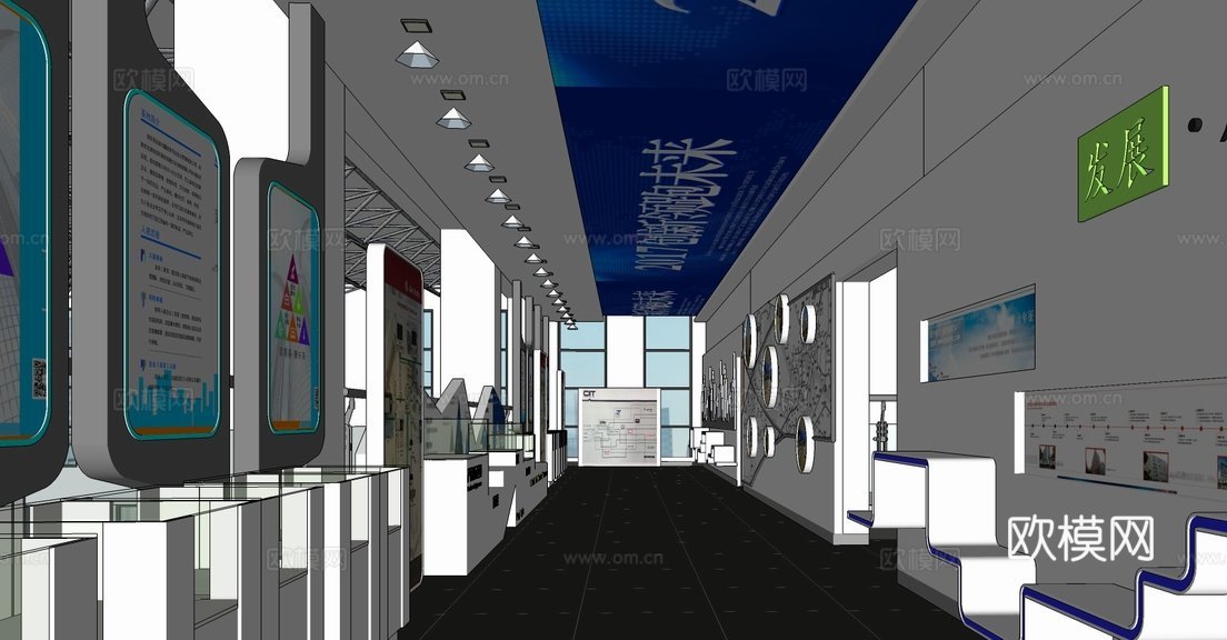 现代科技展览馆su模型下载