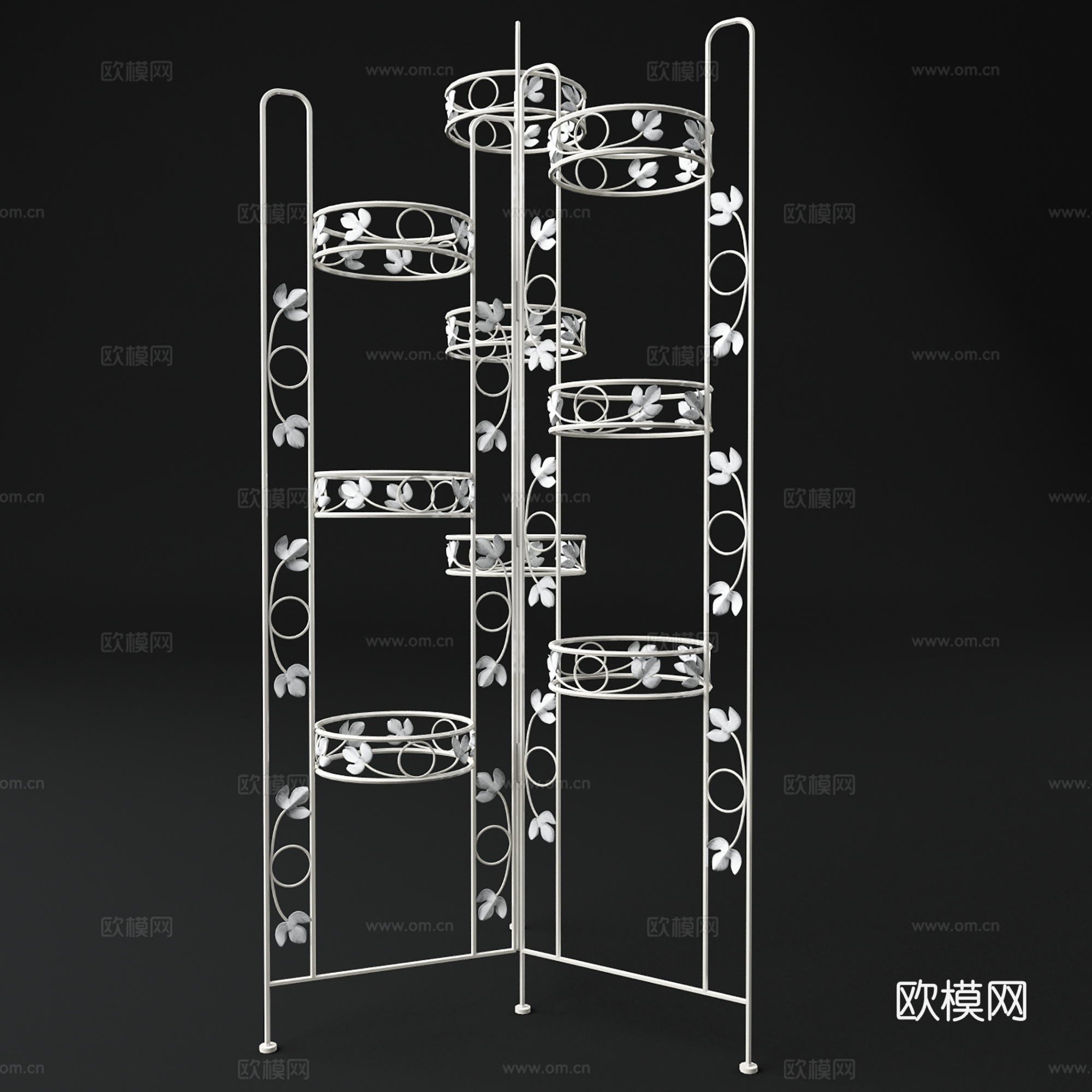 现代装饰架 花盆装饰架3d模型