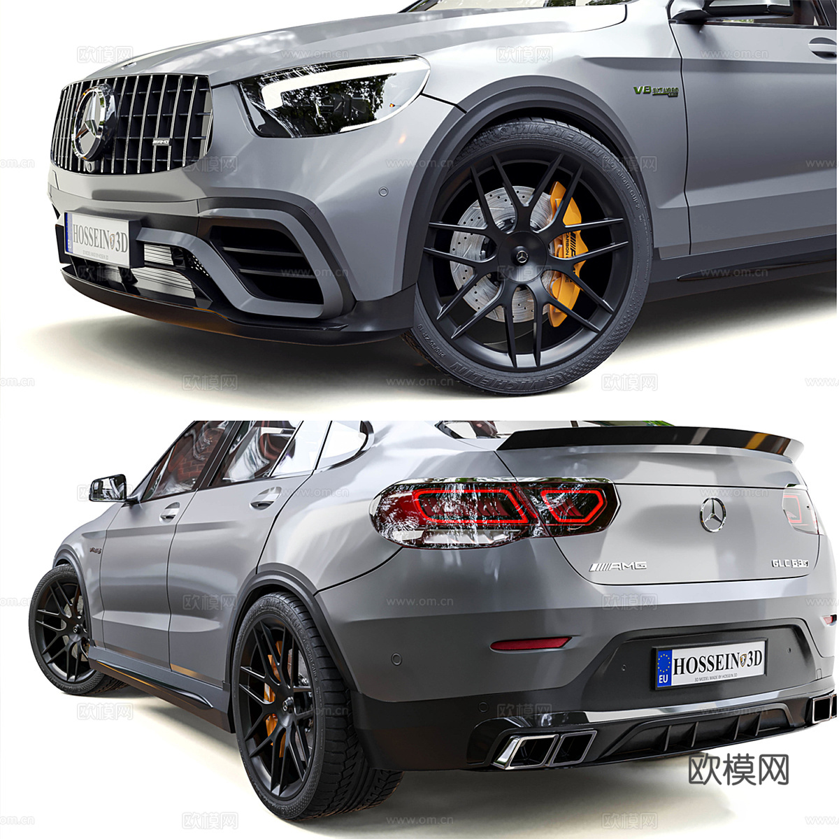 梅赛德斯-奔驰 GLC 63 S AMG 跑车3d模型