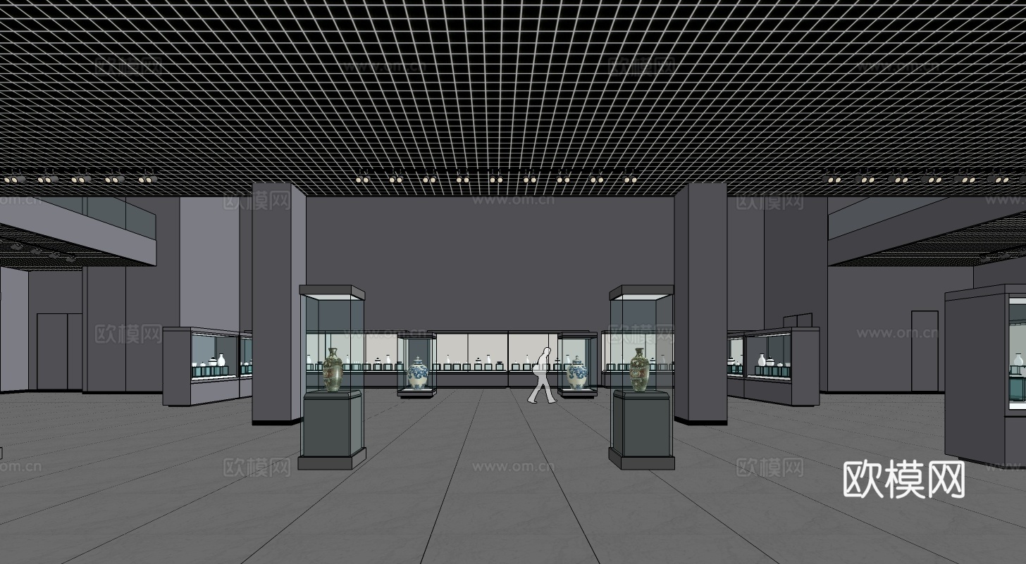 现代博物馆su模型下载下载（渲染图2）