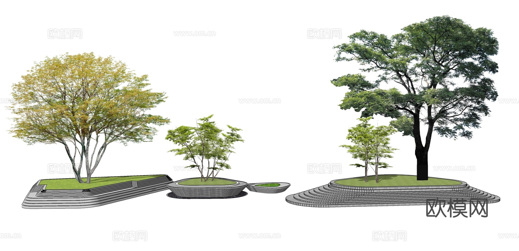 现代树池su模型下载