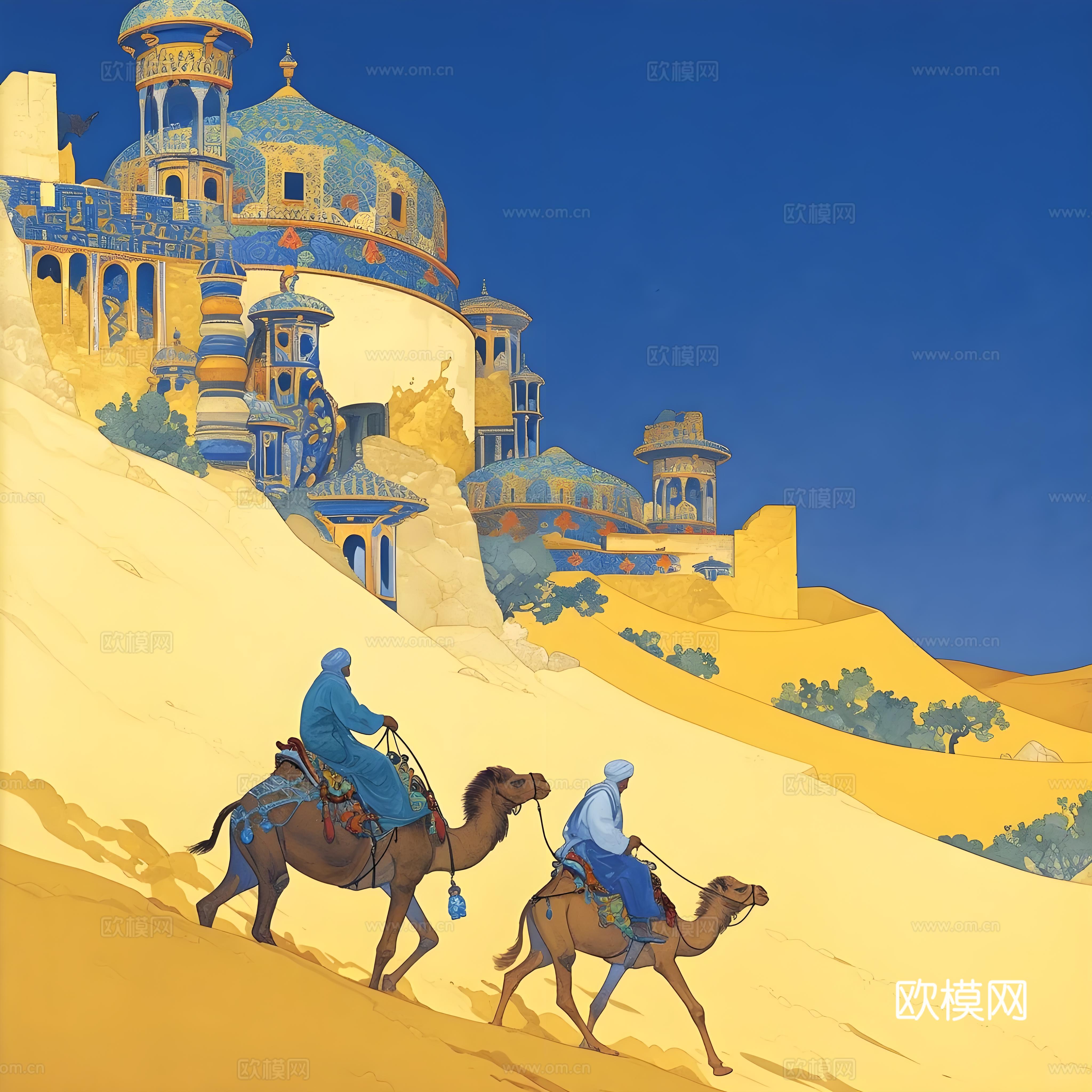丝绸之路艺术时尚现代挂画