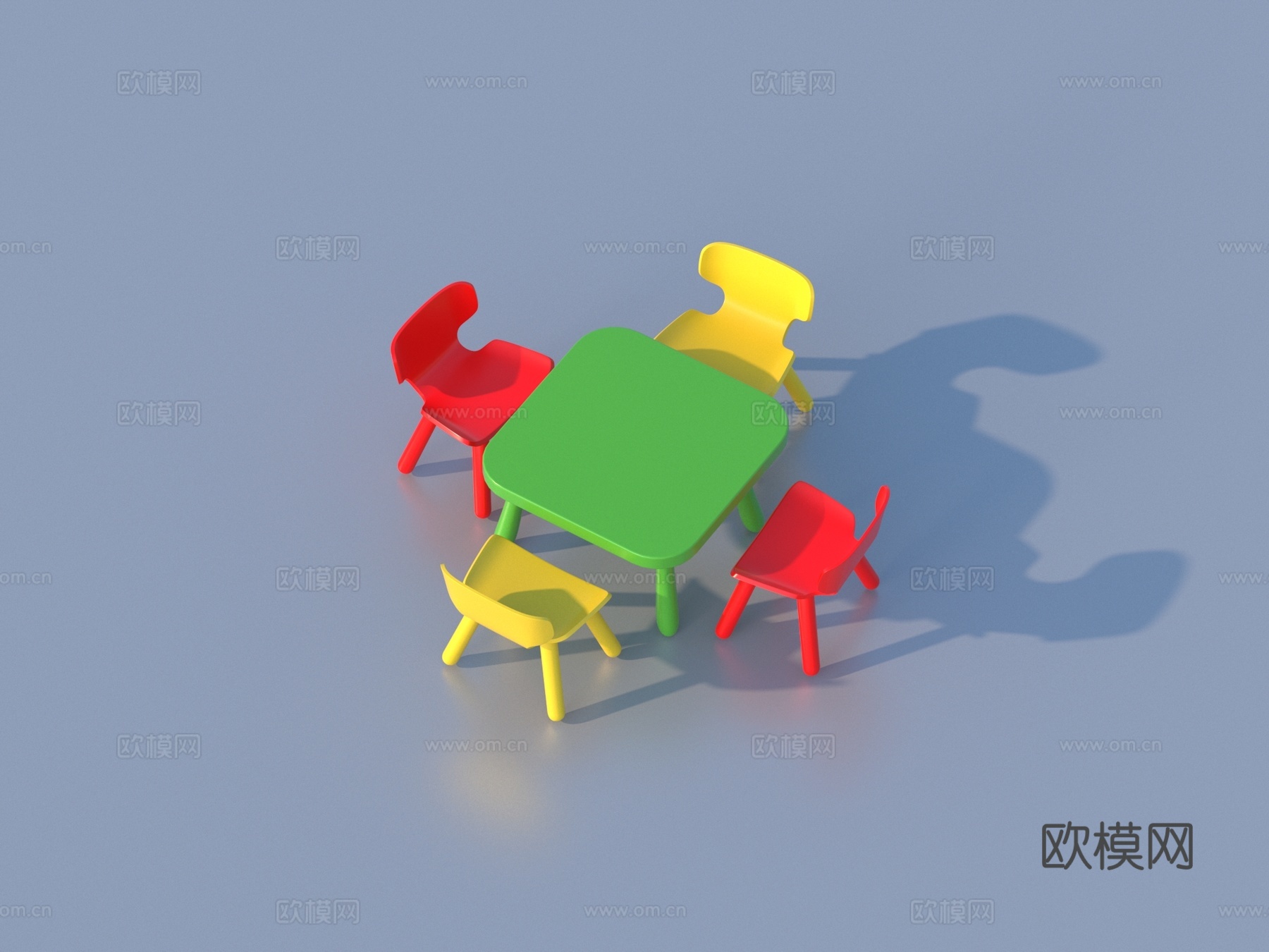 儿童桌椅 玩具桌椅3d模型