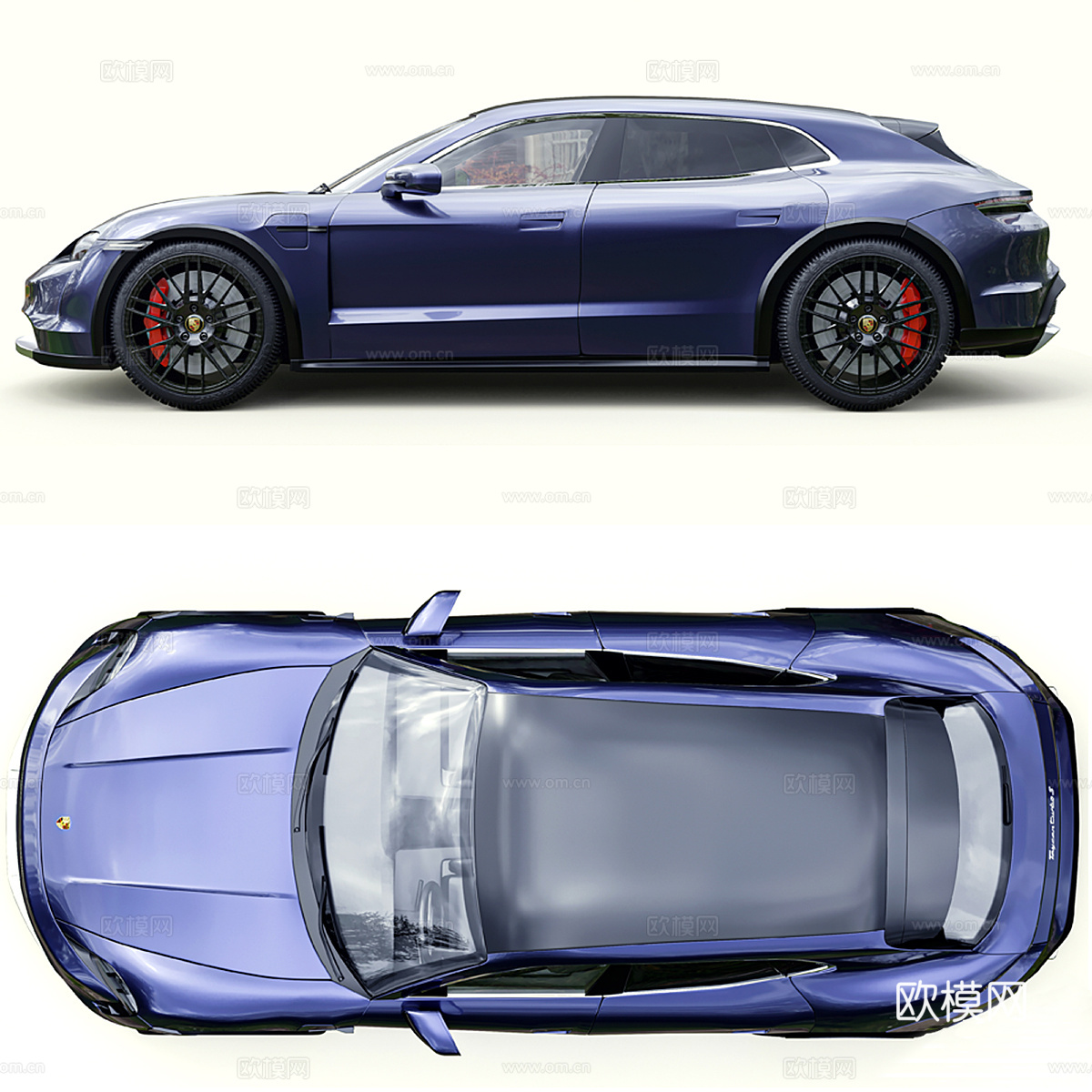 保时捷 Taycan Turbo 轿跑3d模型