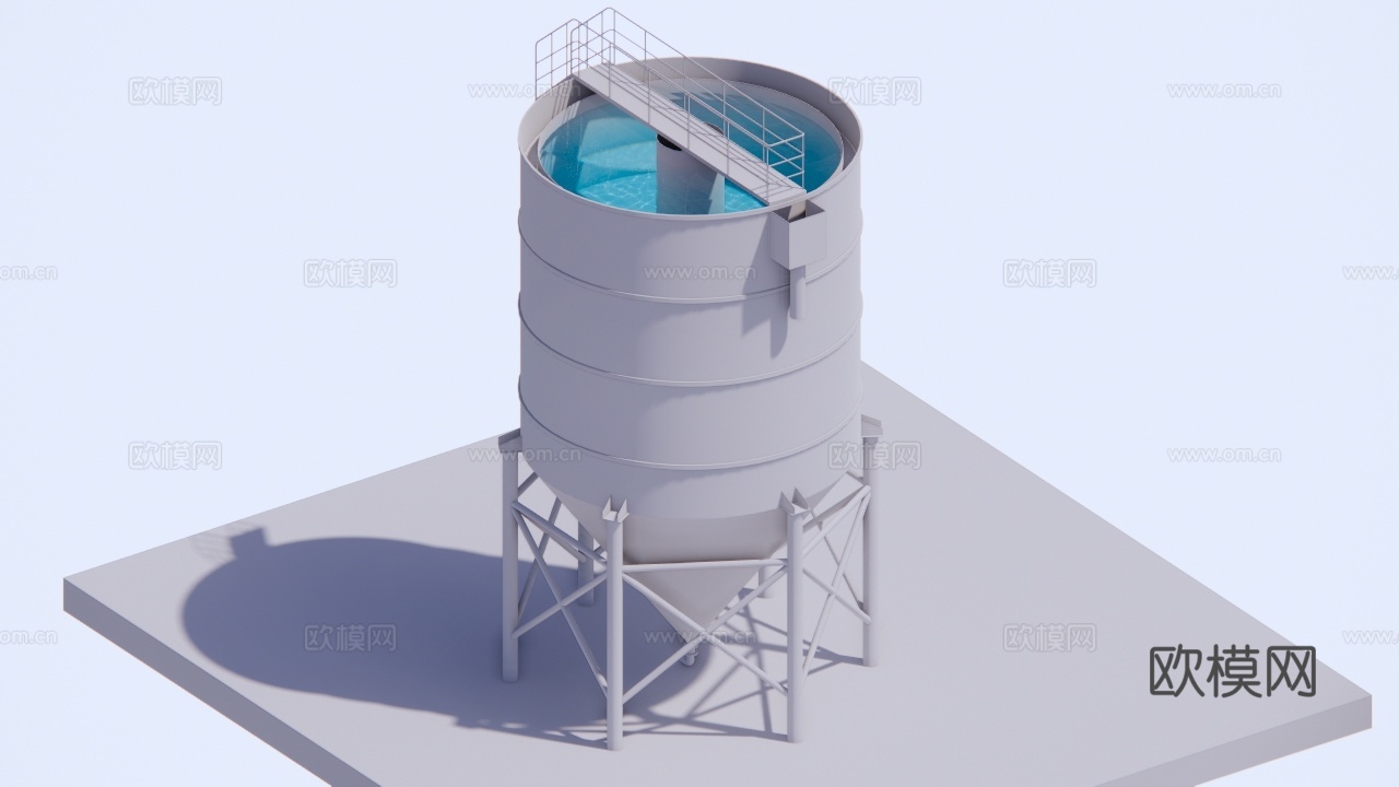现代金属沉淀水箱su模型下载