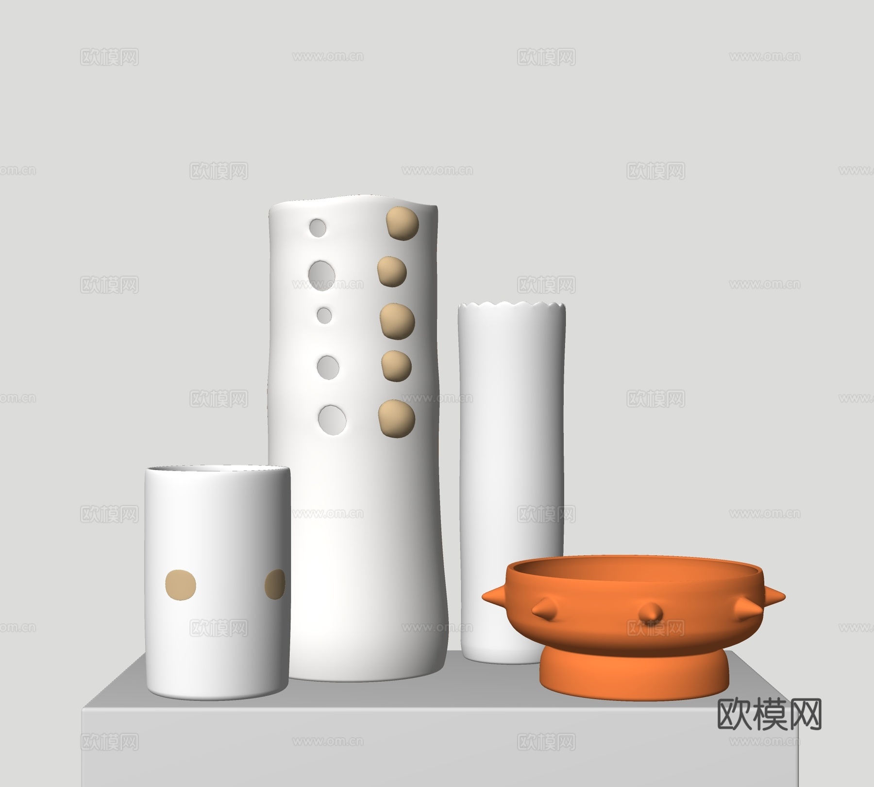 现代饰品摆件su模型下载
