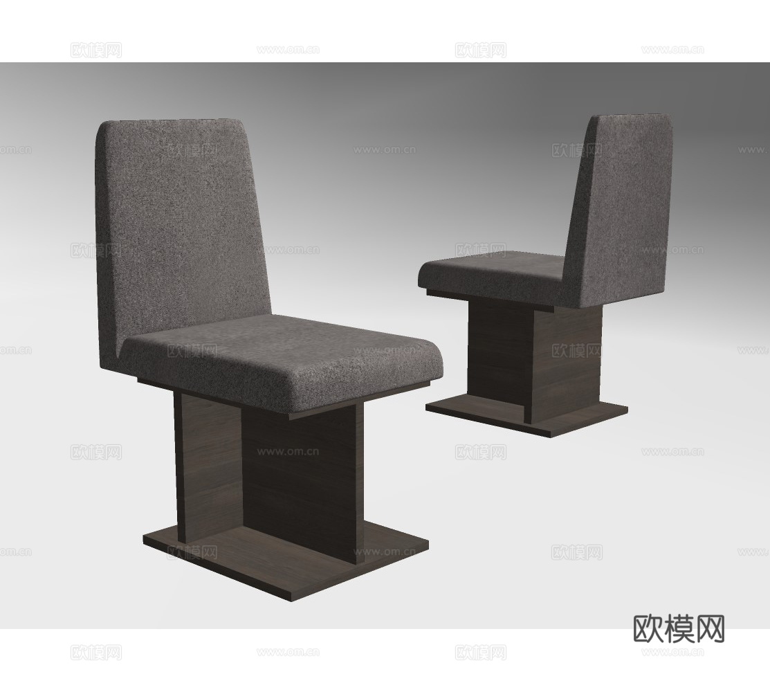 现代布艺单椅su模型下载