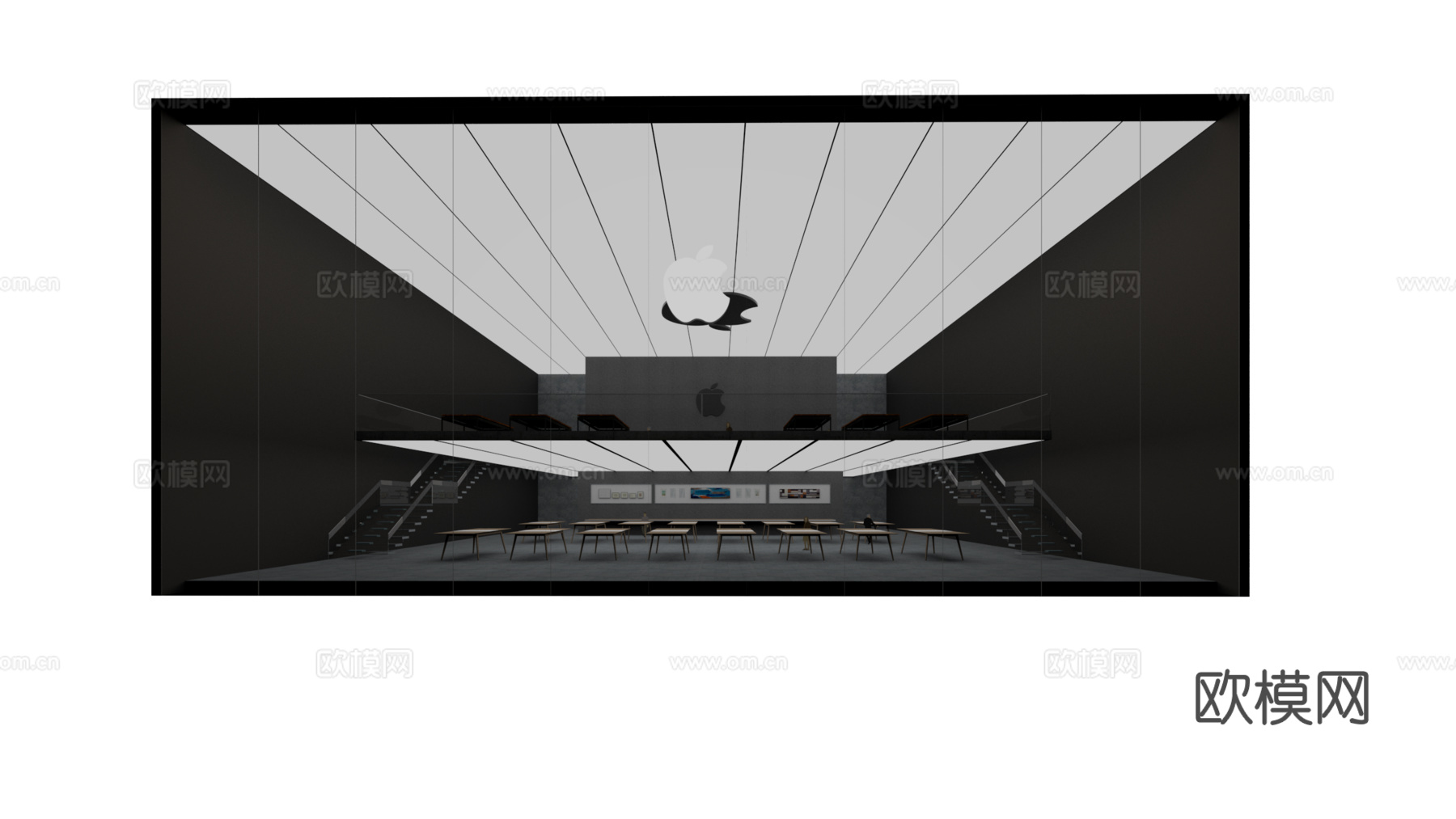 现代AppleStore苹果手机专卖店su模型下载