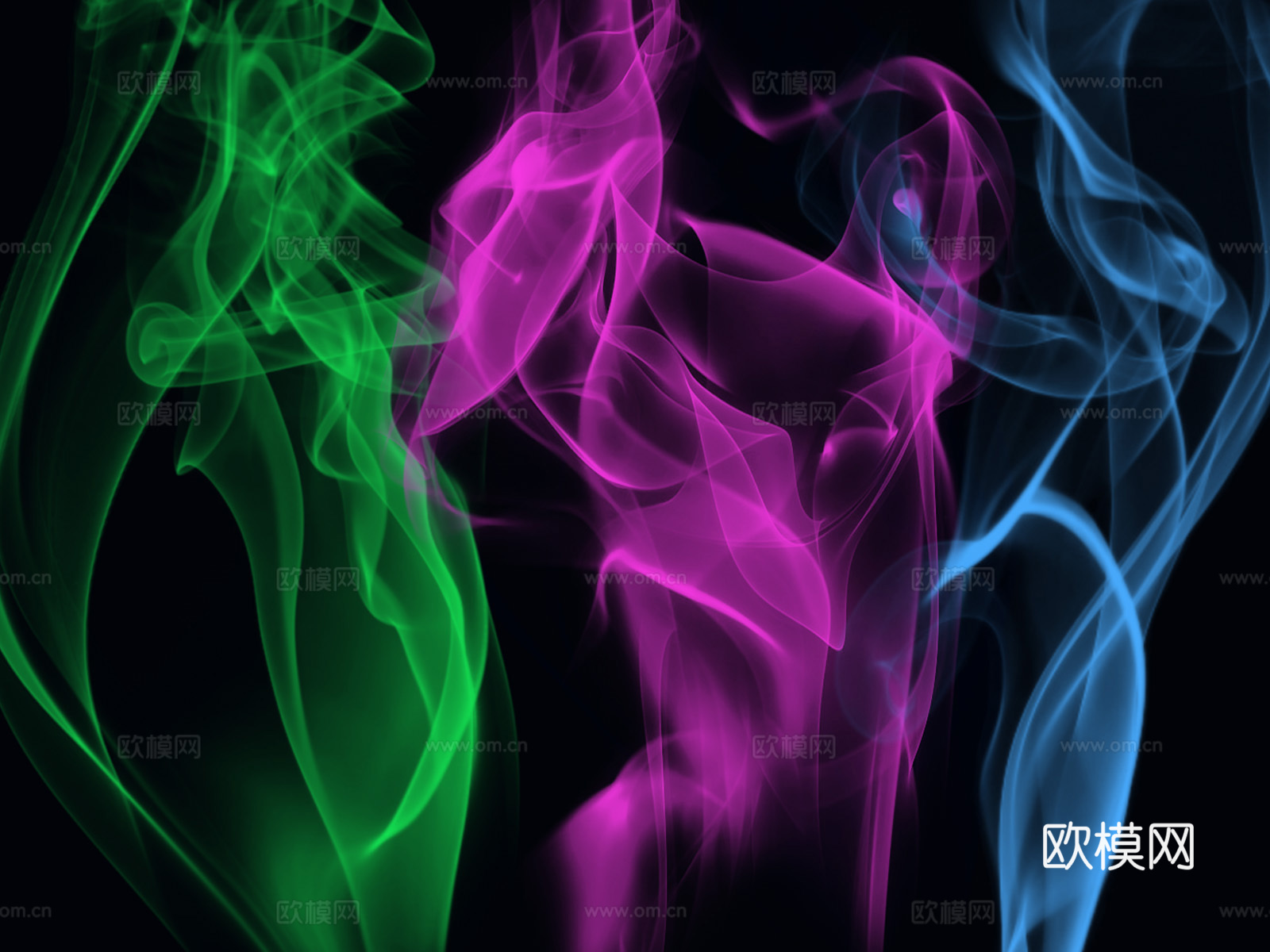 彩色抽象烟雾 LED科技屏幕背景贴图