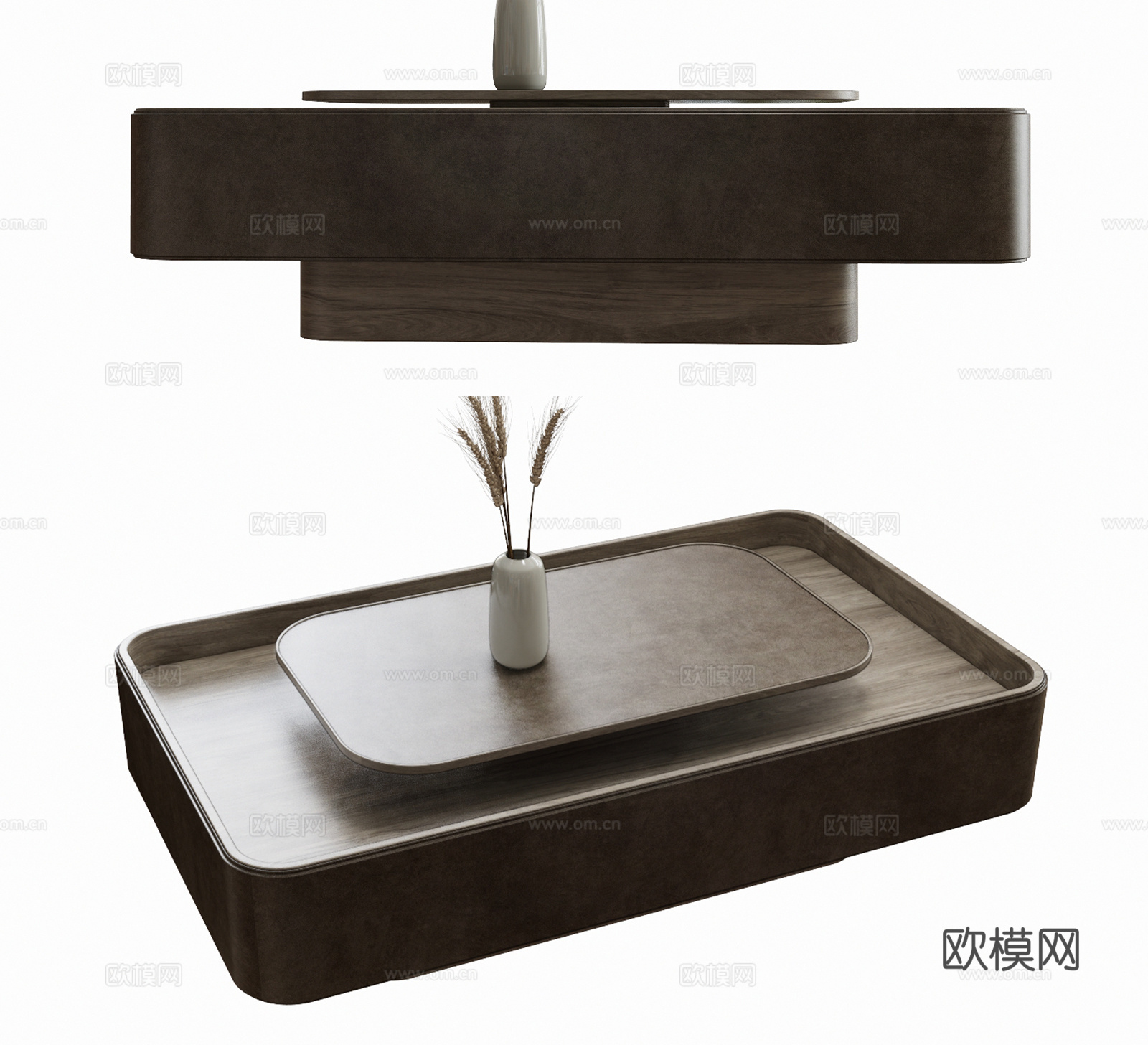 现代边几茶几su模型下载