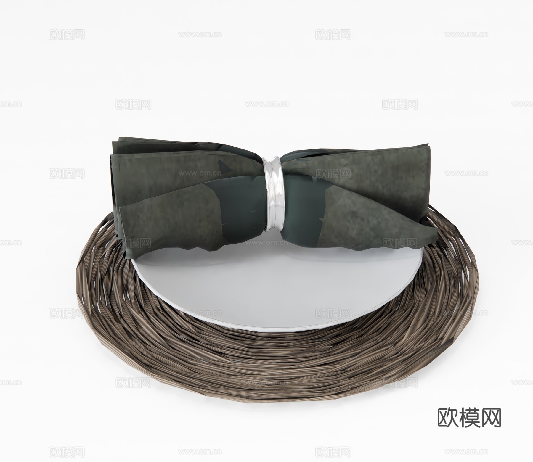 现代餐具su模型下载