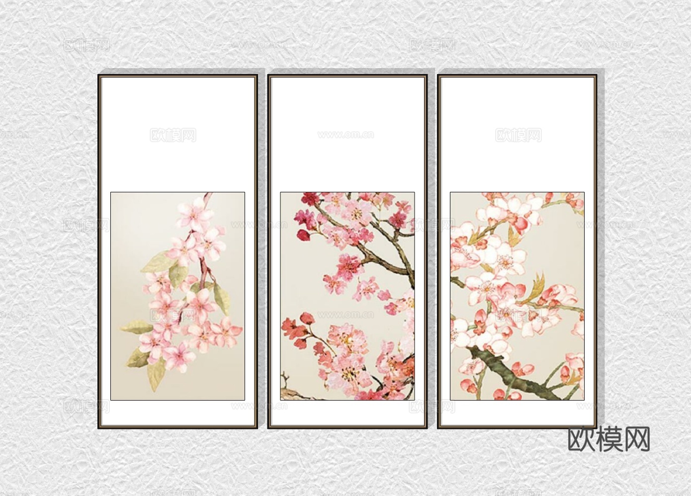 新中式装饰画挂画su模型下载