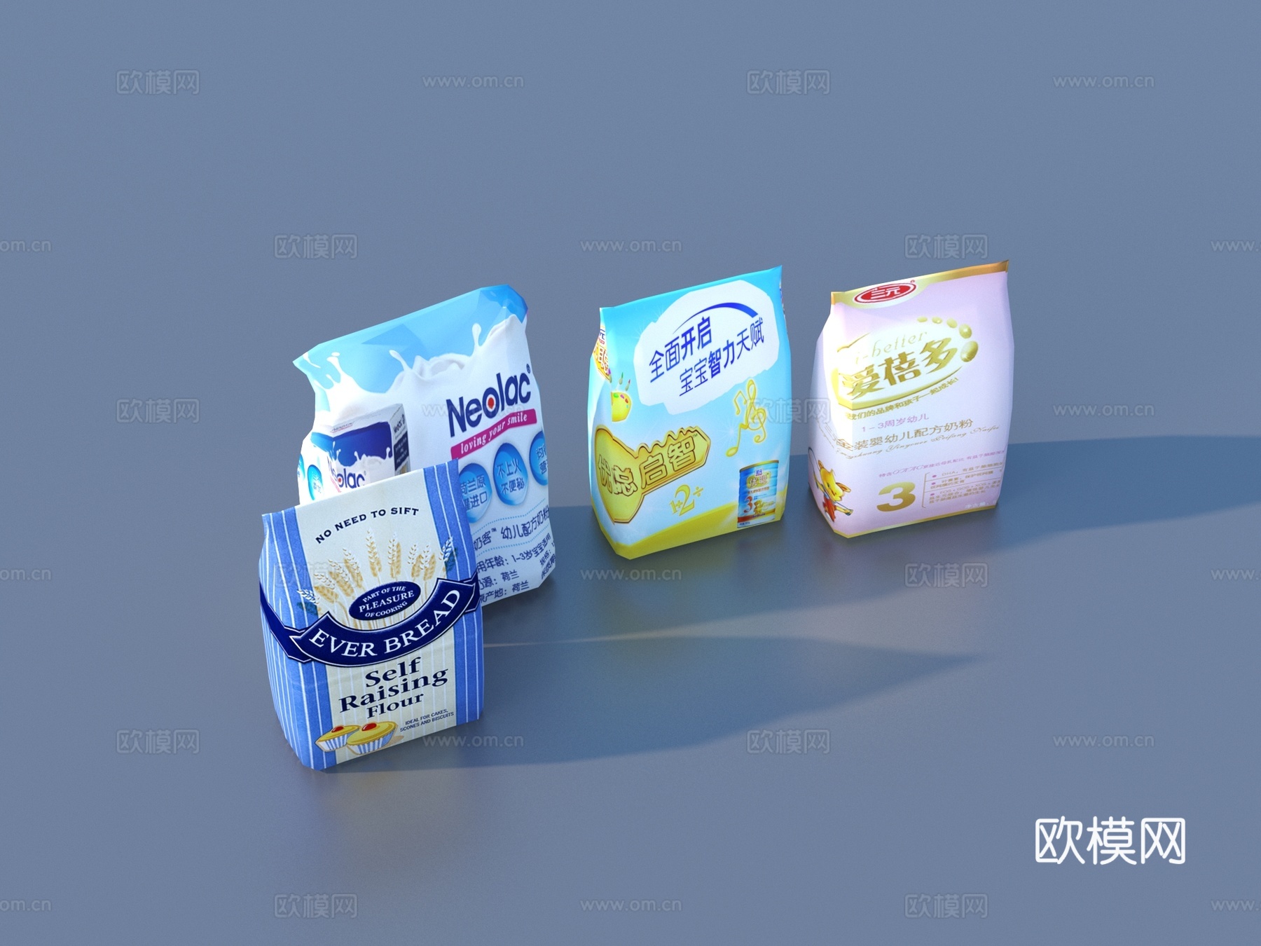 包装盒 零食 食品盒su模型