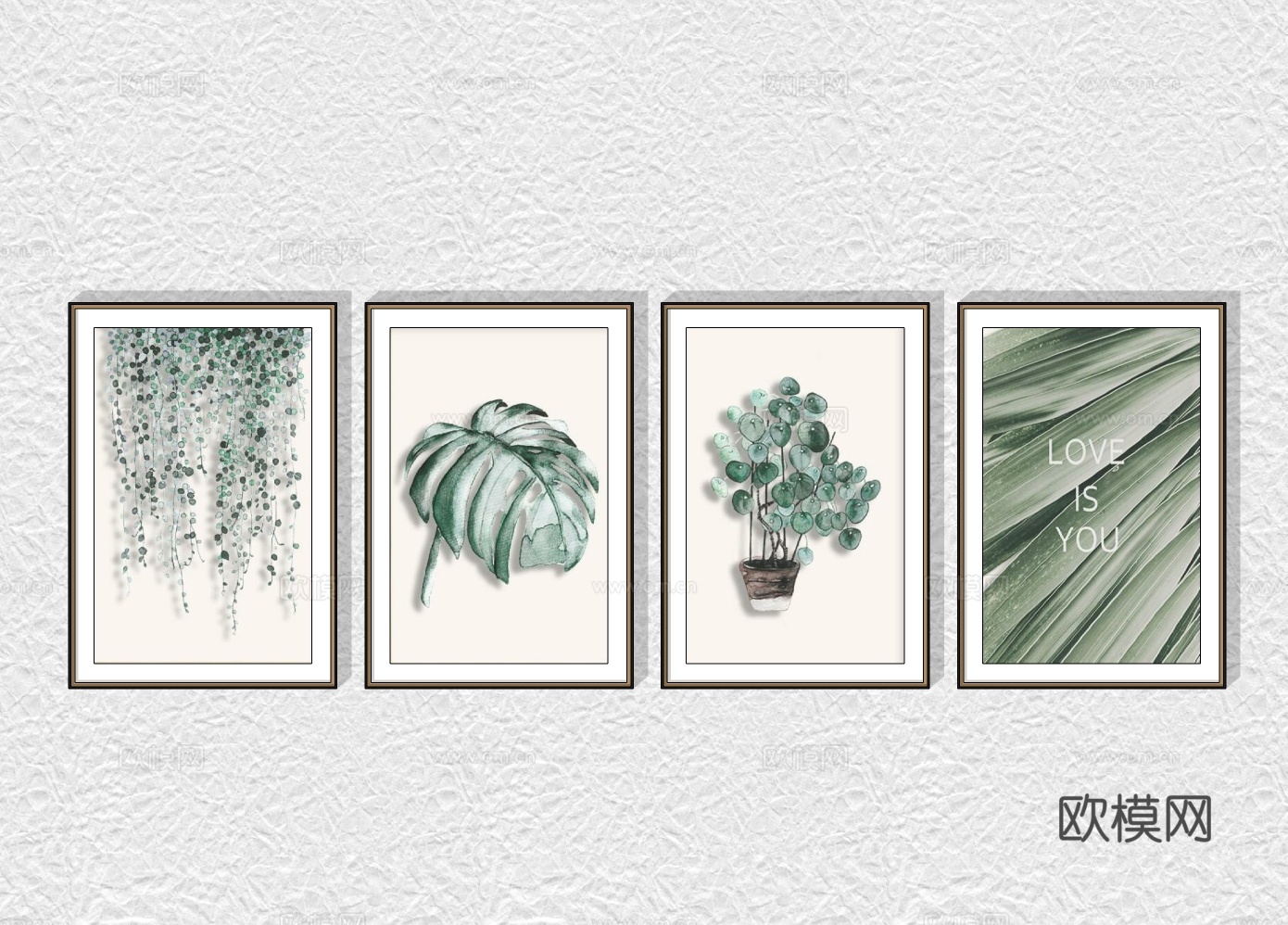 北欧装饰画挂画su模型下载