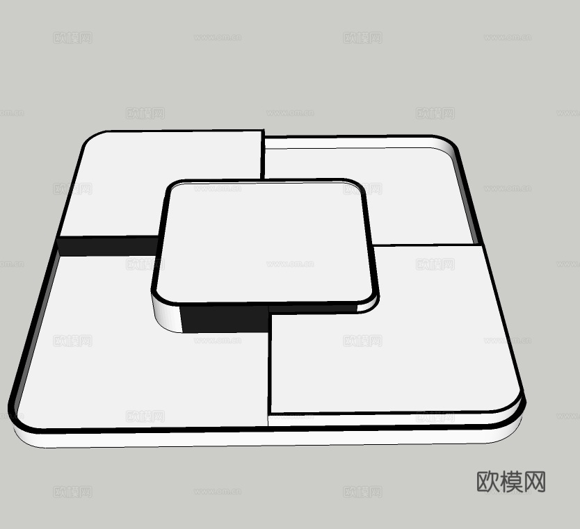现代吸顶灯su模型下载