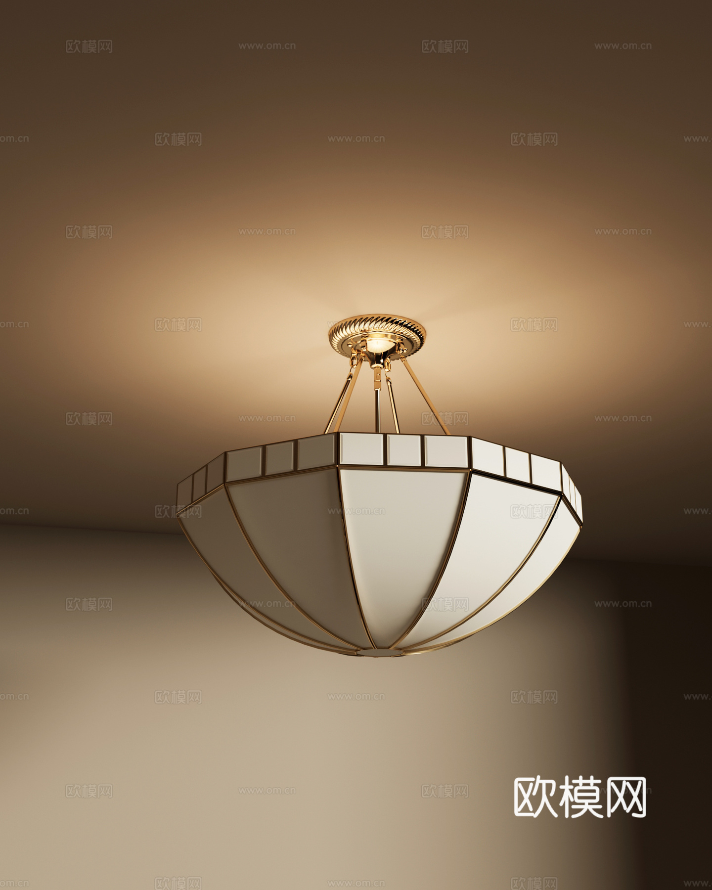 15吊灯 美式吊灯 客厅吊灯su模型
