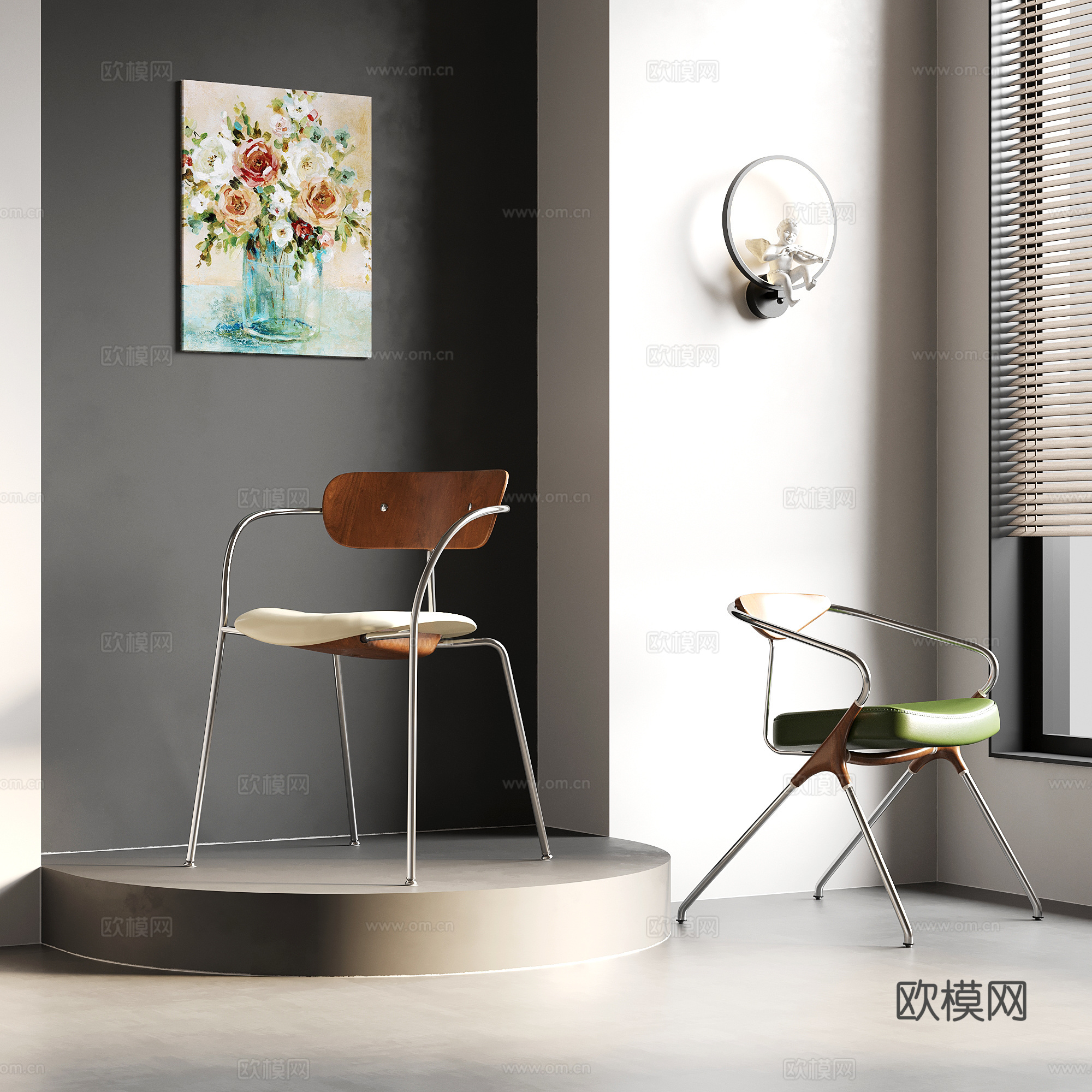 02椅子 中古风椅子 餐椅 写字椅3d模型