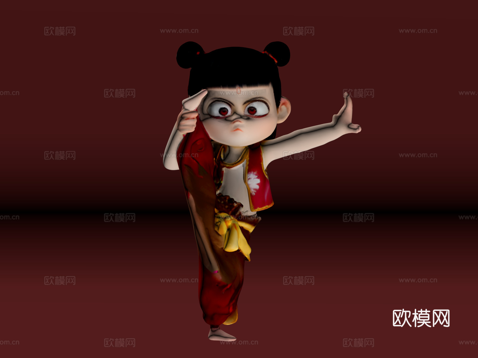 05摆件 哪吒 人形雕塑su模型