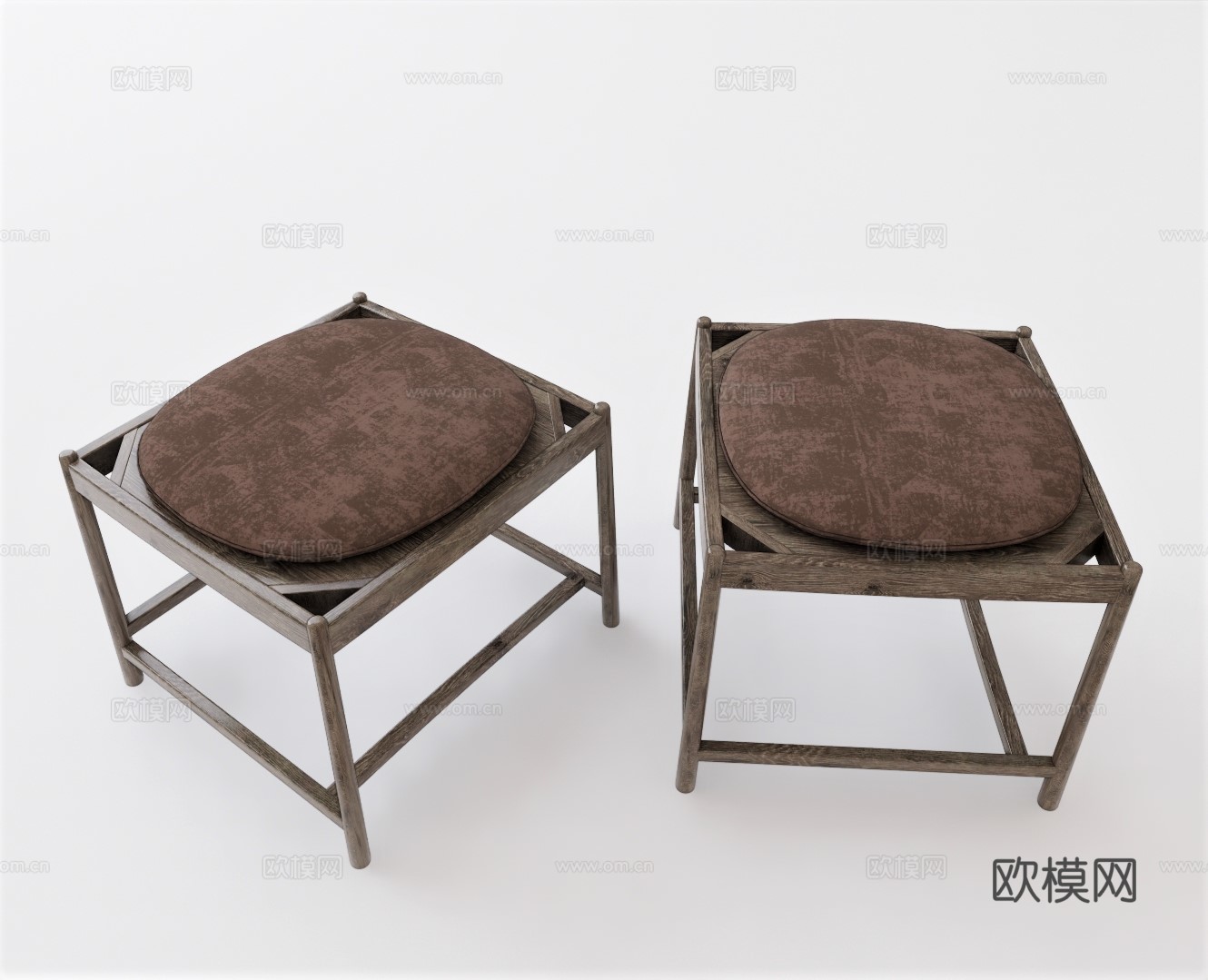 现代矮凳su模型下载