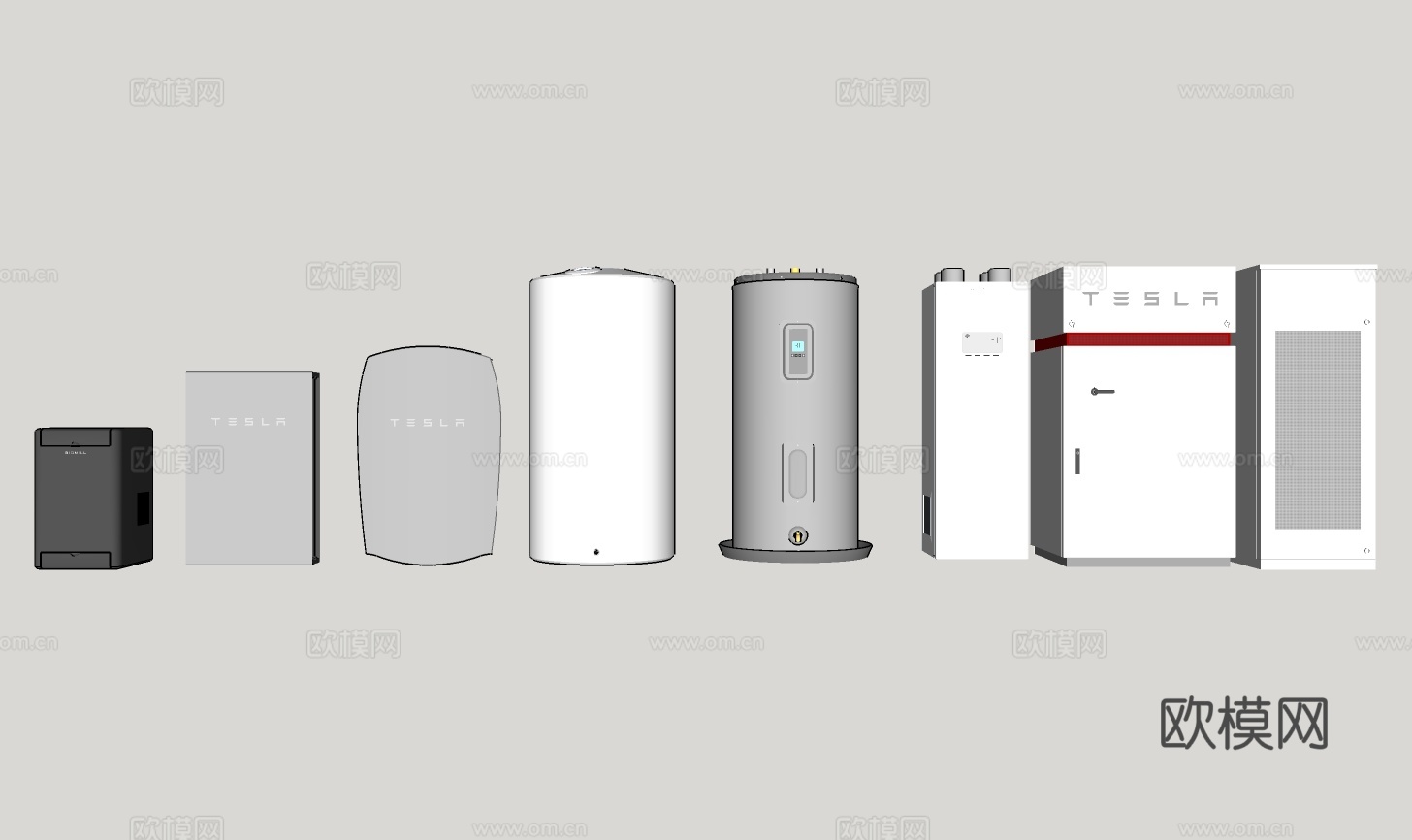 现代公共充电桩su模型下载