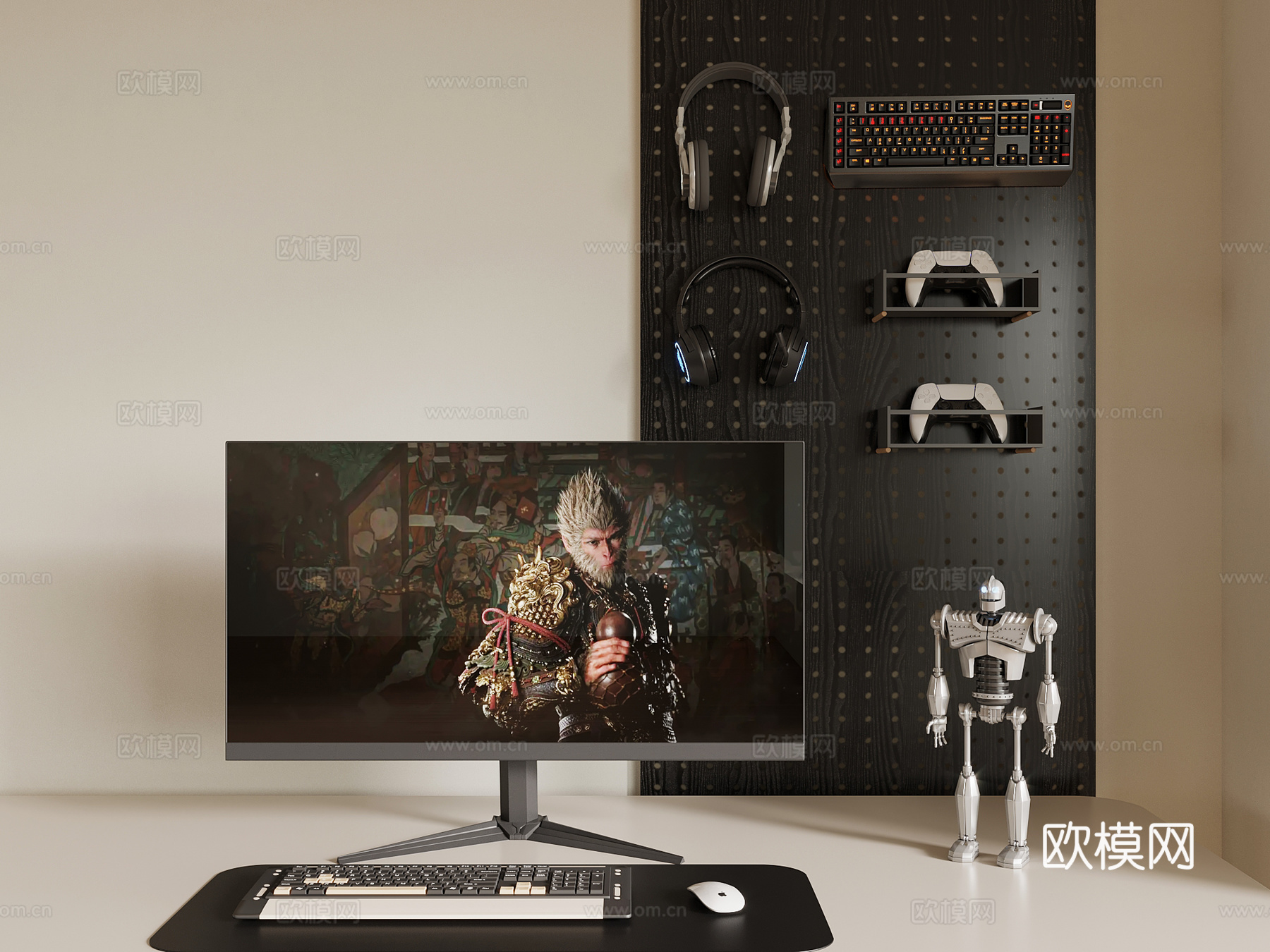 03电脑组合 电竞设备3d模型下载