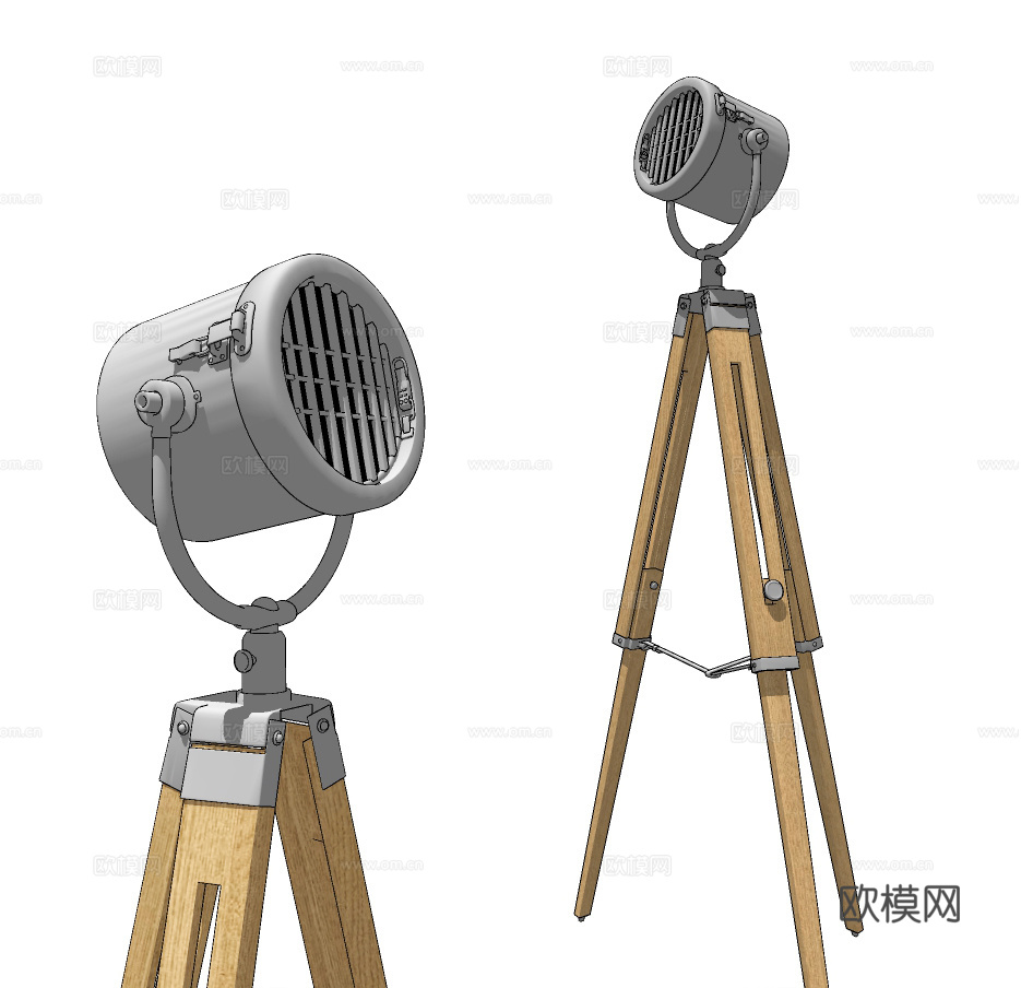 现代时尚落地灯su模型下载
