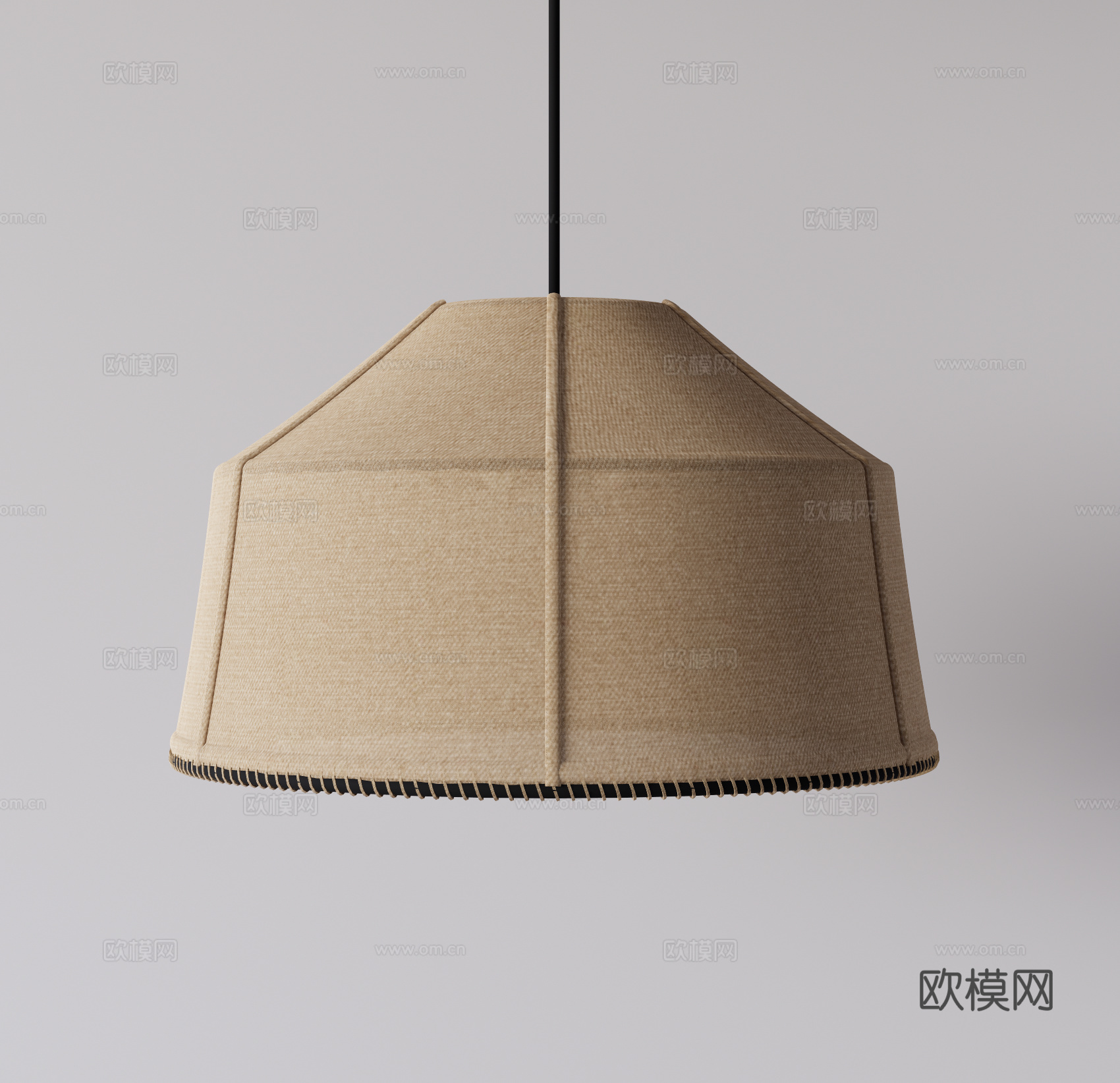 现代侘寂灯罩吊灯su模型下载